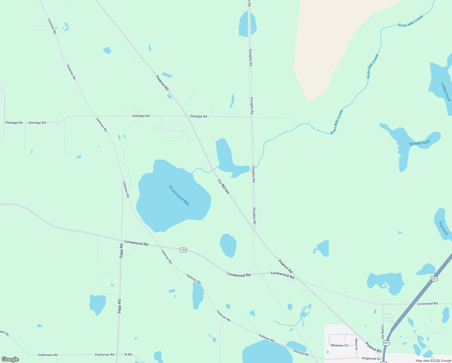 map of restaurants, bars, coffee shops, grocery stores, and more near 3560 Peanut Road in Cottondale