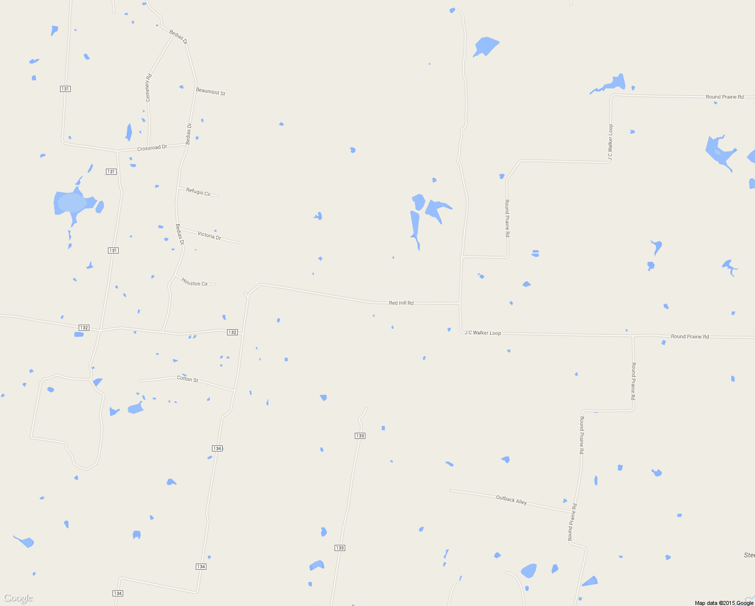 map of restaurants, bars, coffee shops, grocery stores, and more near Red Hill Road in Bedias