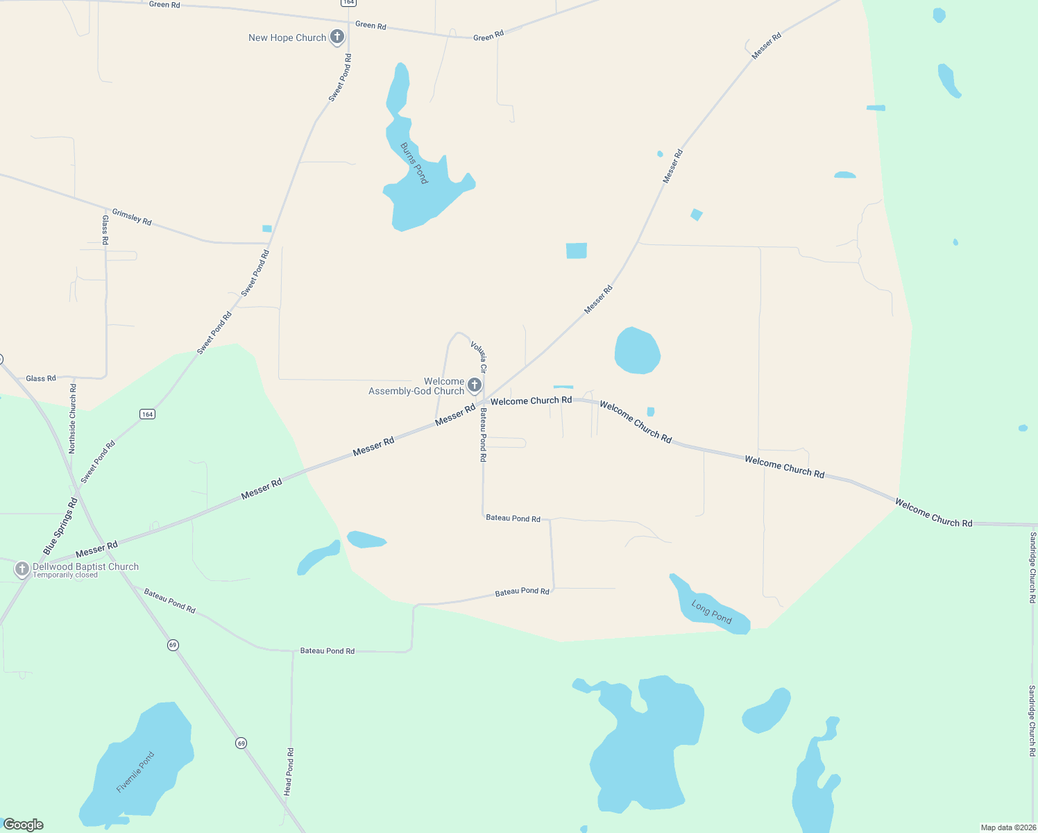 map of restaurants, bars, coffee shops, grocery stores, and more near 6825 Welcome Church Road in Sneads