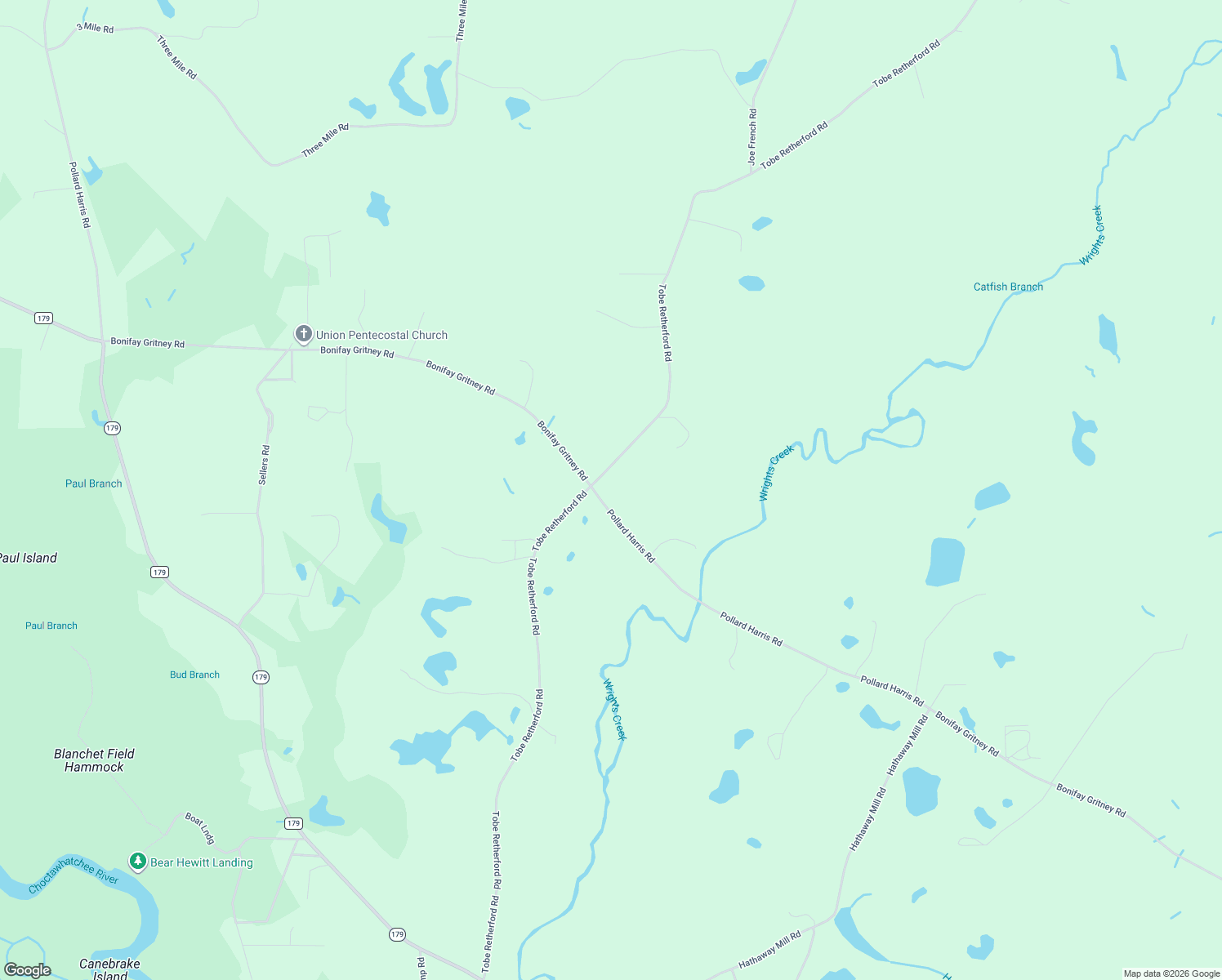 map of restaurants, bars, coffee shops, grocery stores, and more near 2137 Tobe Retherford Road in Bonifay