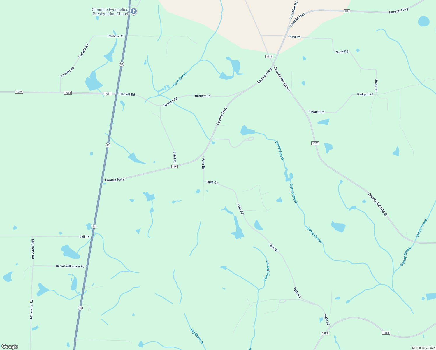 map of restaurants, bars, coffee shops, grocery stores, and more near 109 Ingle Road in DeFuniak Springs