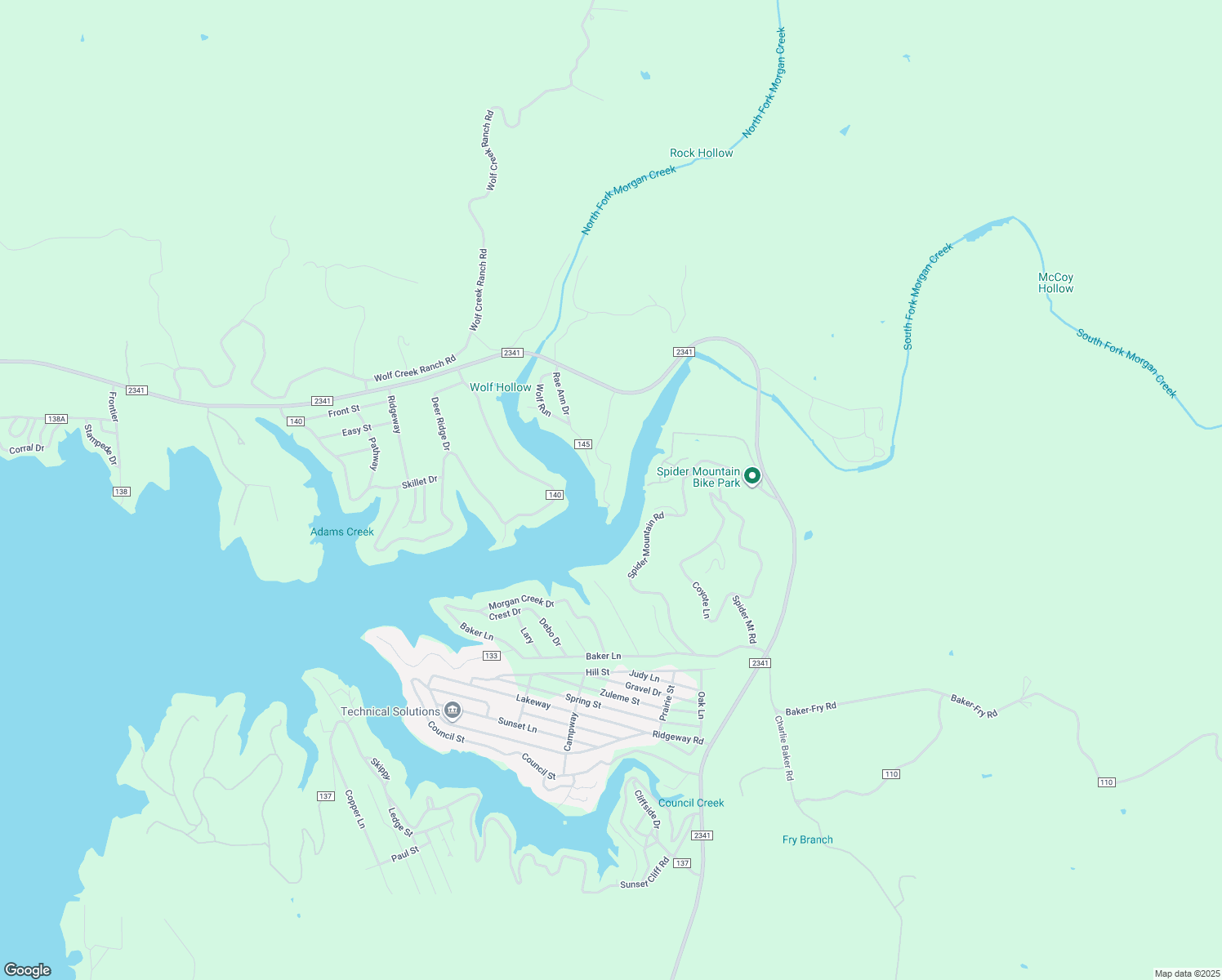 map of restaurants, bars, coffee shops, grocery stores, and more near Ponderosa Point Drive in Burnet