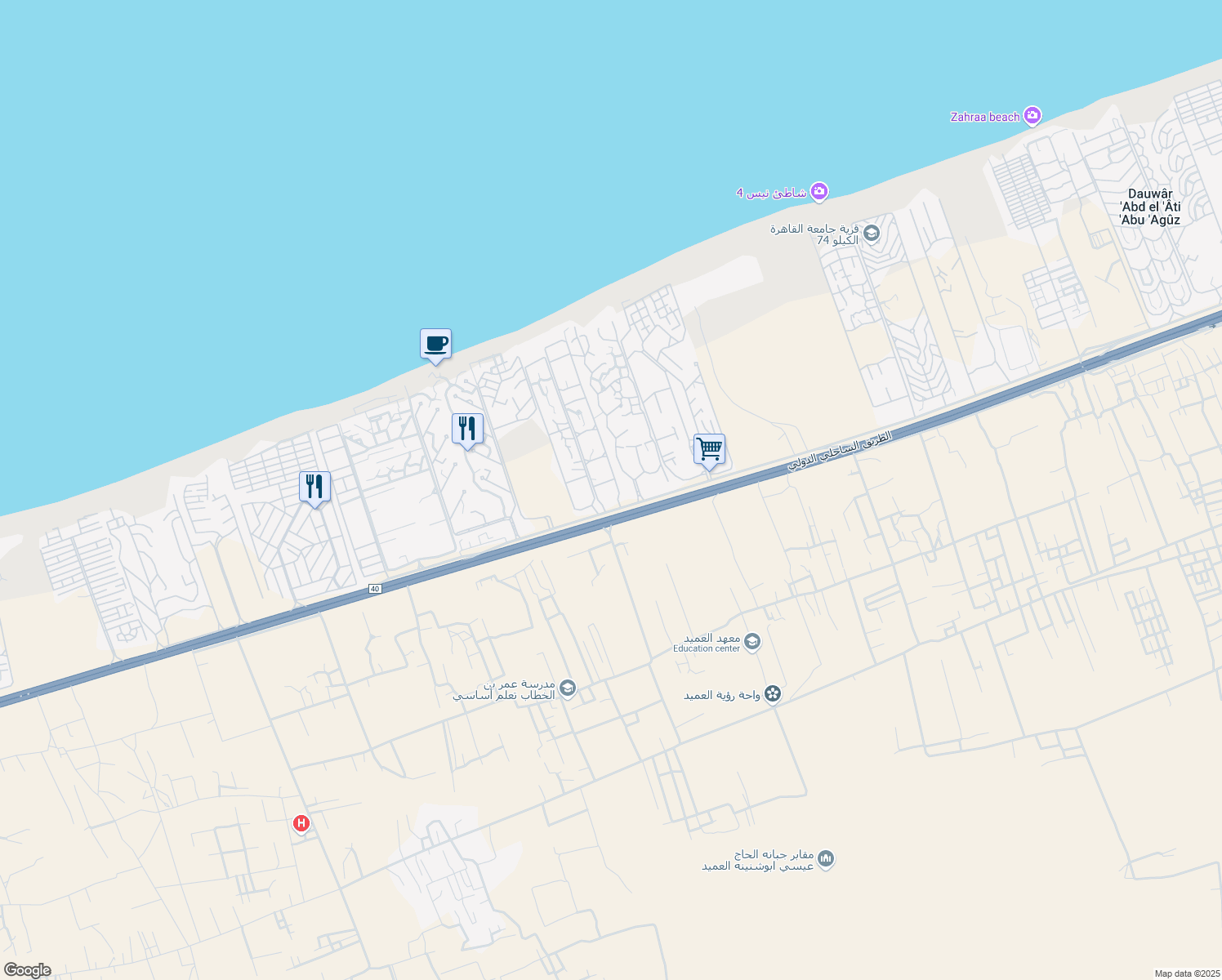 map of restaurants, bars, coffee shops, grocery stores, and more near in 