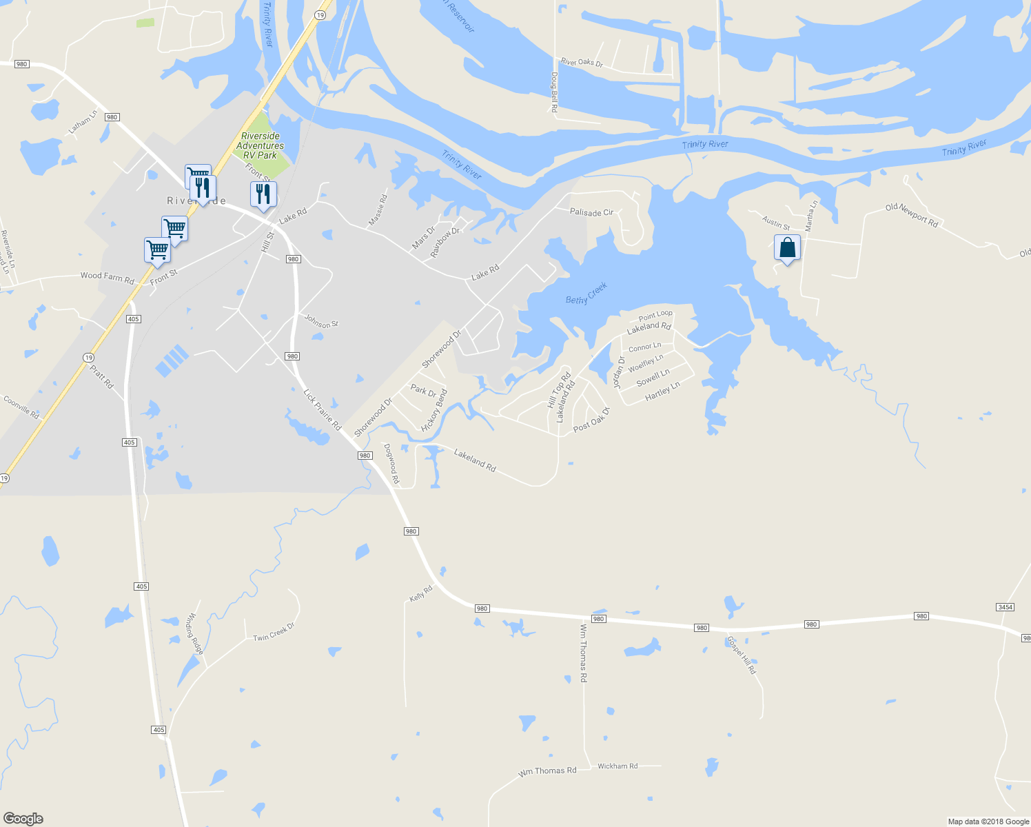 map of restaurants, bars, coffee shops, grocery stores, and more near 2 Ridgetop Drive in Huntsville