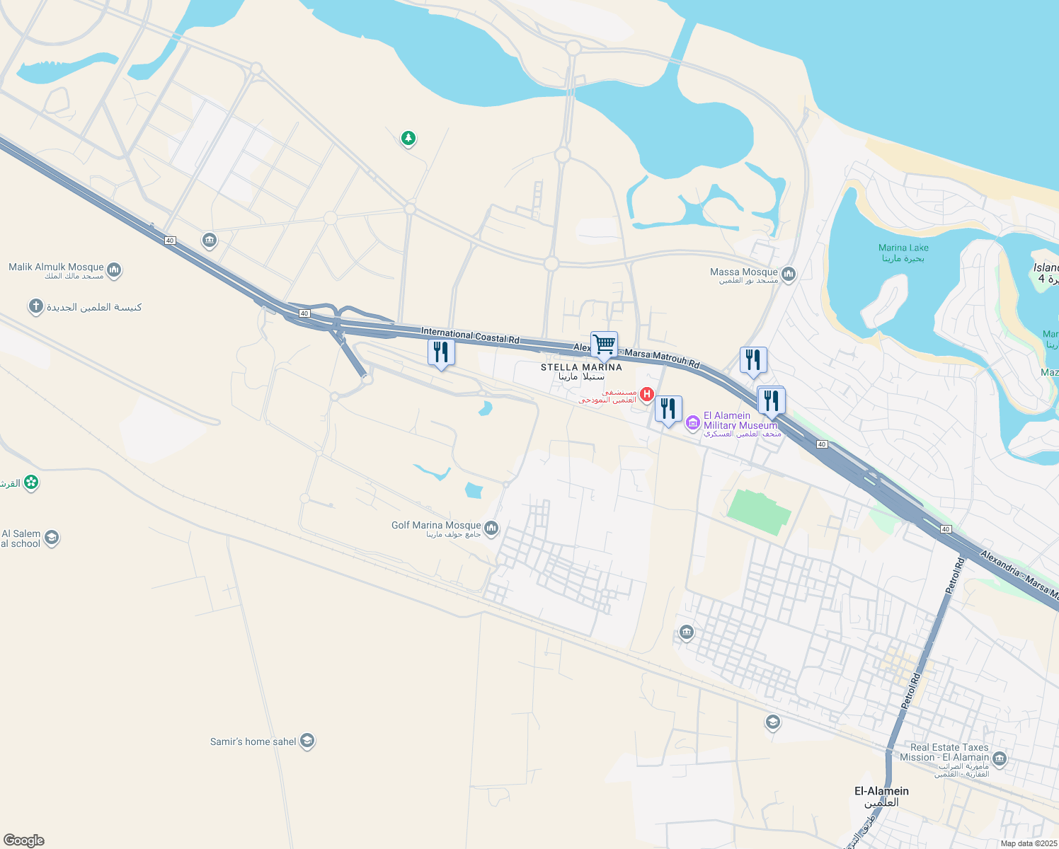 map of restaurants, bars, coffee shops, grocery stores, and more near in 