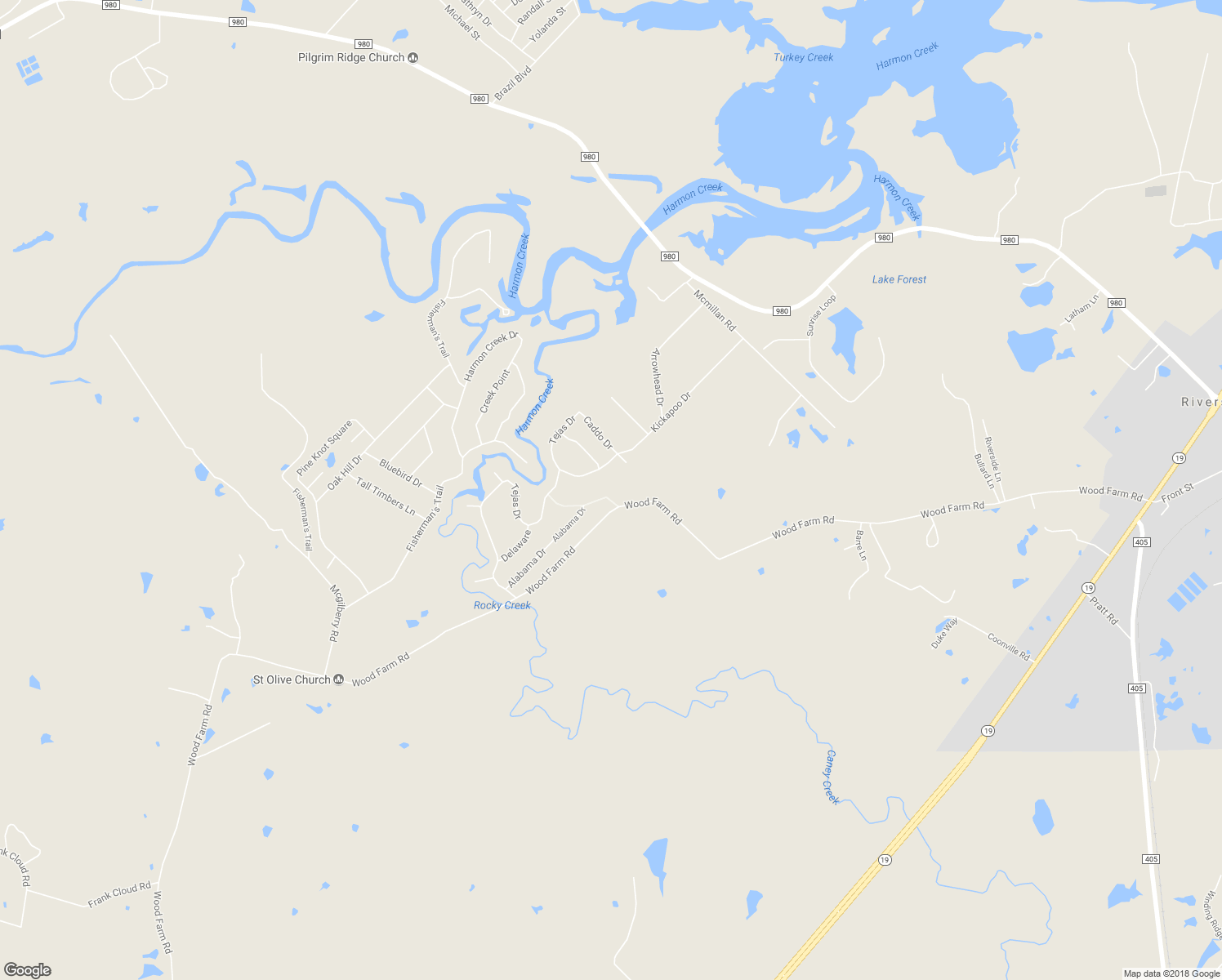 map of restaurants, bars, coffee shops, grocery stores, and more near 6 Cherokee Drive in Huntsville