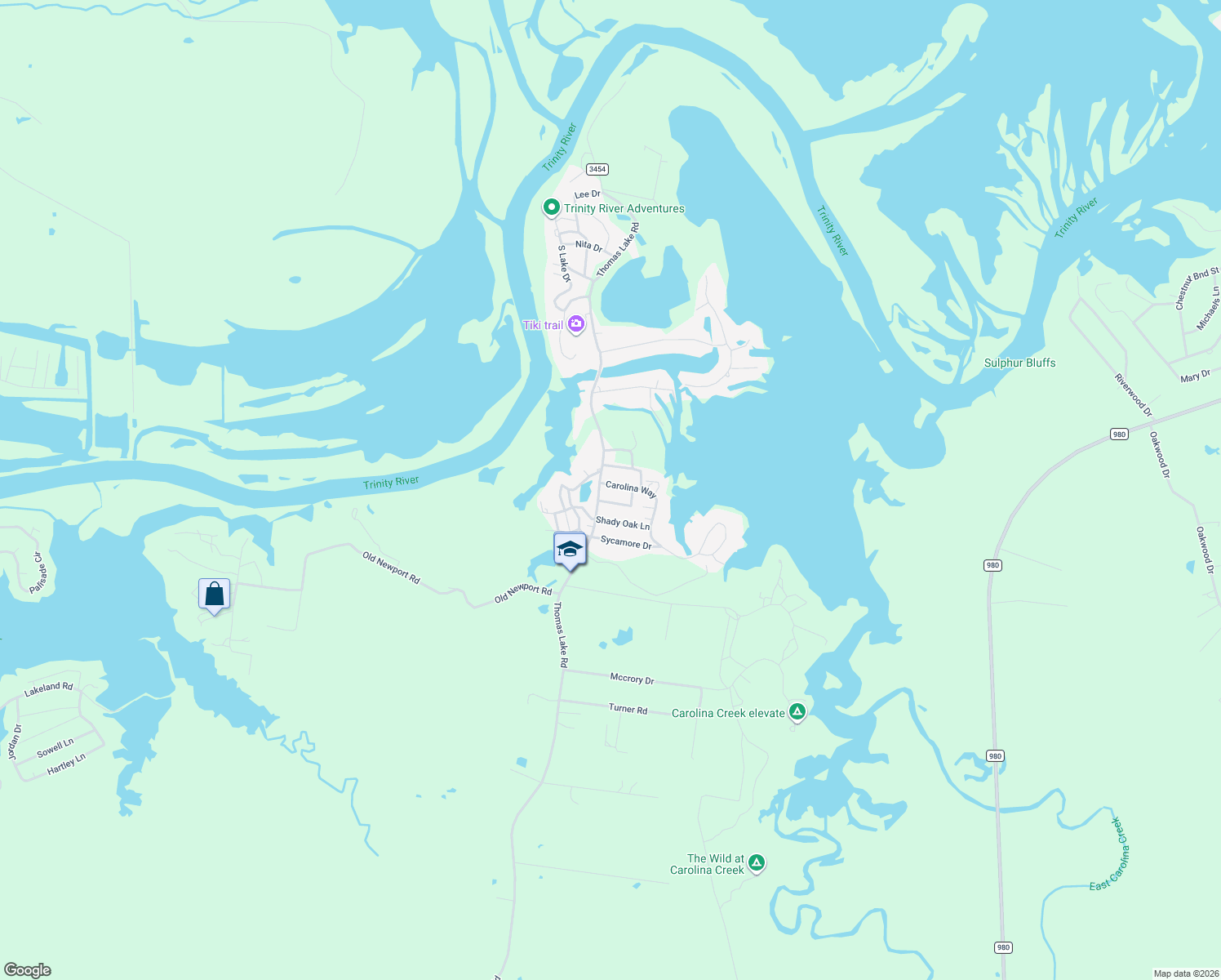 map of restaurants, bars, coffee shops, grocery stores, and more near 6 Carolina Way in Huntsville