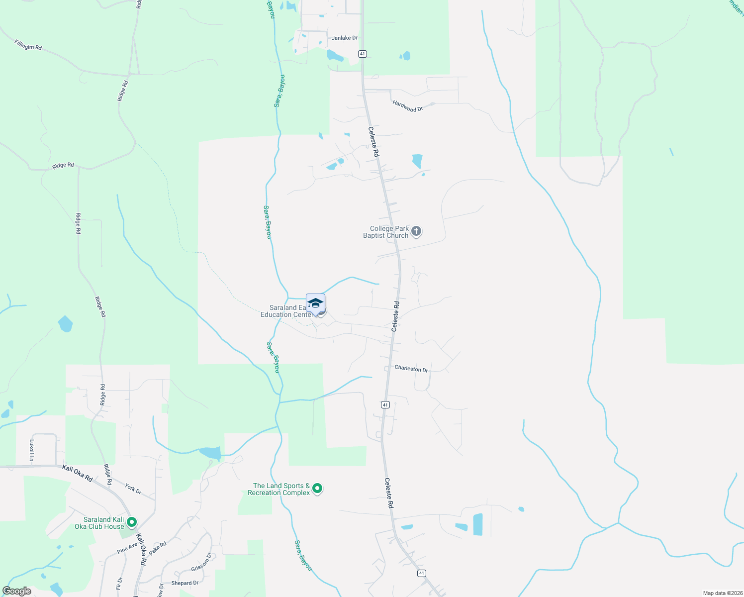 map of restaurants, bars, coffee shops, grocery stores, and more near 8392 Willow Walk Ct in Saraland