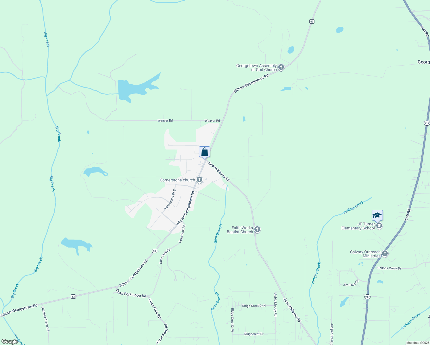 map of restaurants, bars, coffee shops, grocery stores, and more near 8775 Jack Williams Road in Wilmer