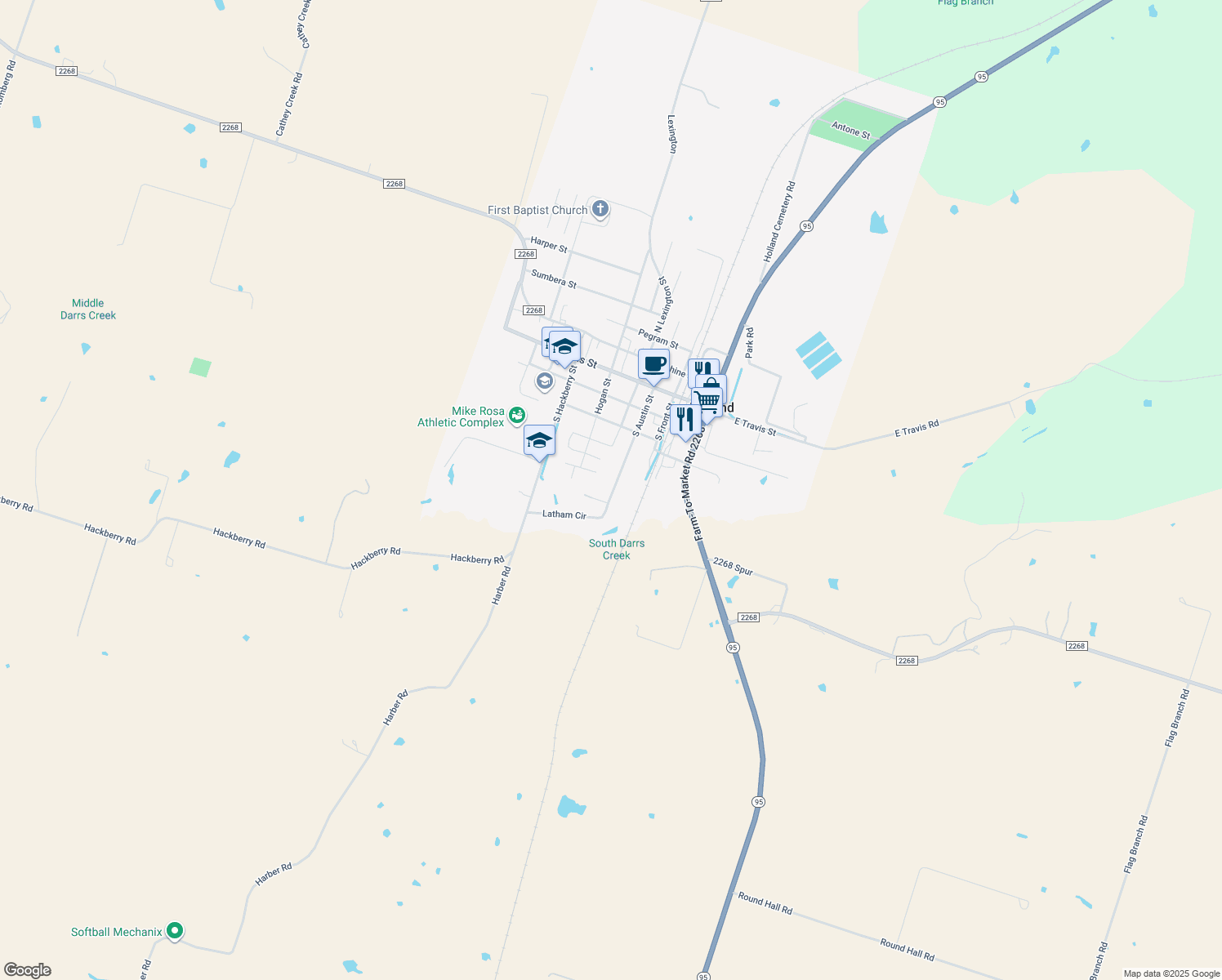 map of restaurants, bars, coffee shops, grocery stores, and more near 328 S Austin St in Holland