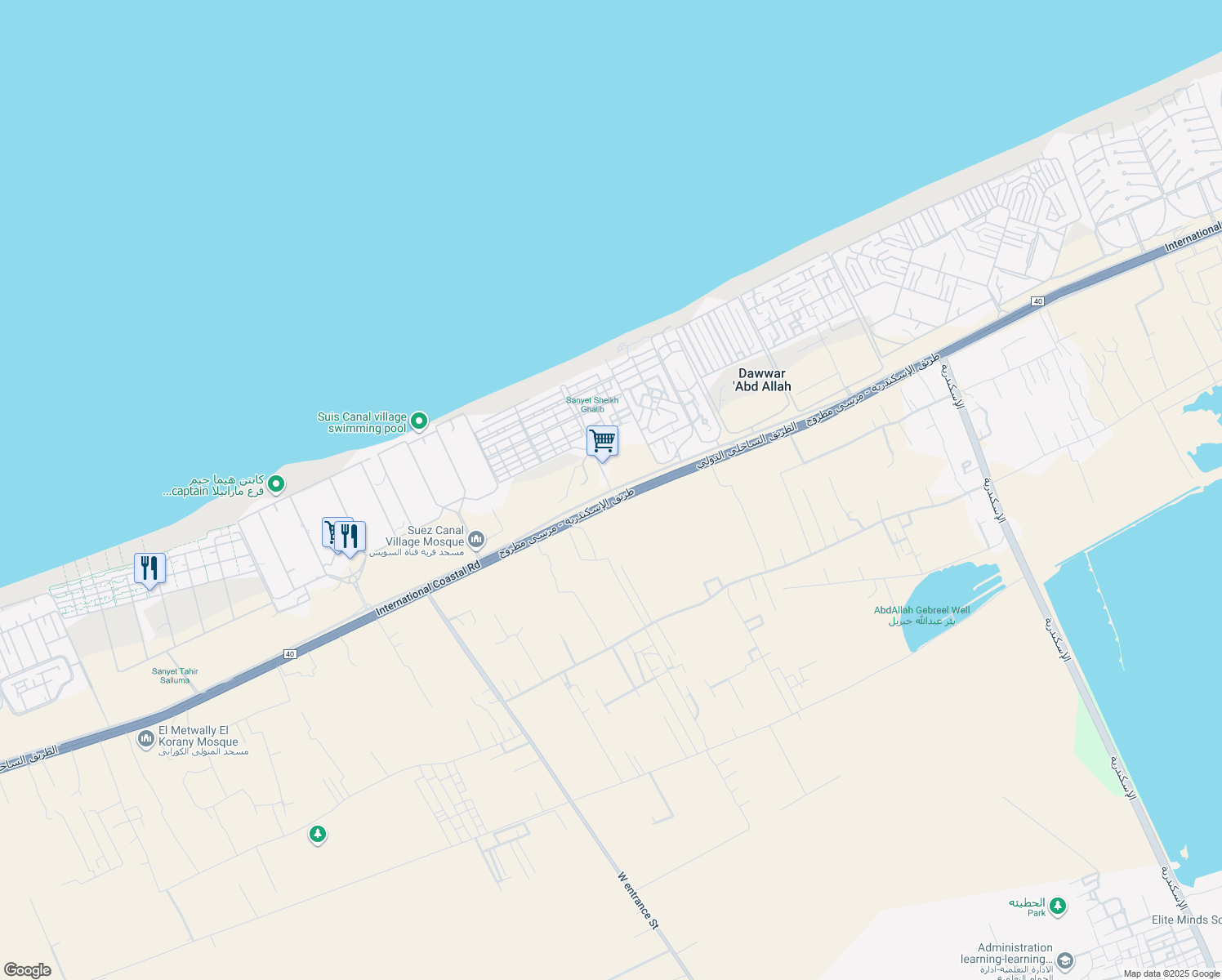 map of restaurants, bars, coffee shops, grocery stores, and more near Nice Resort Road in North Coast