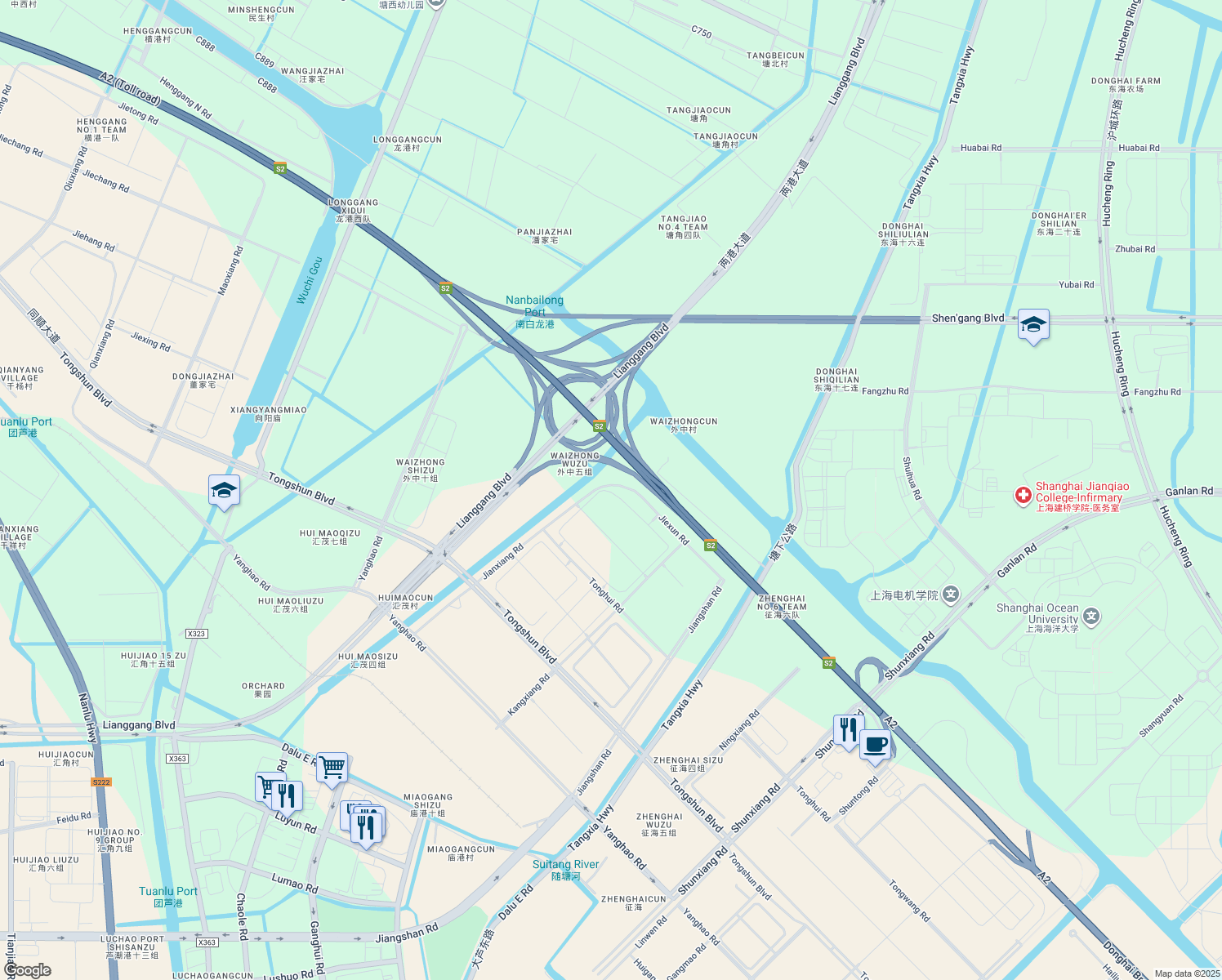 map of restaurants, bars, coffee shops, grocery stores, and more near in 