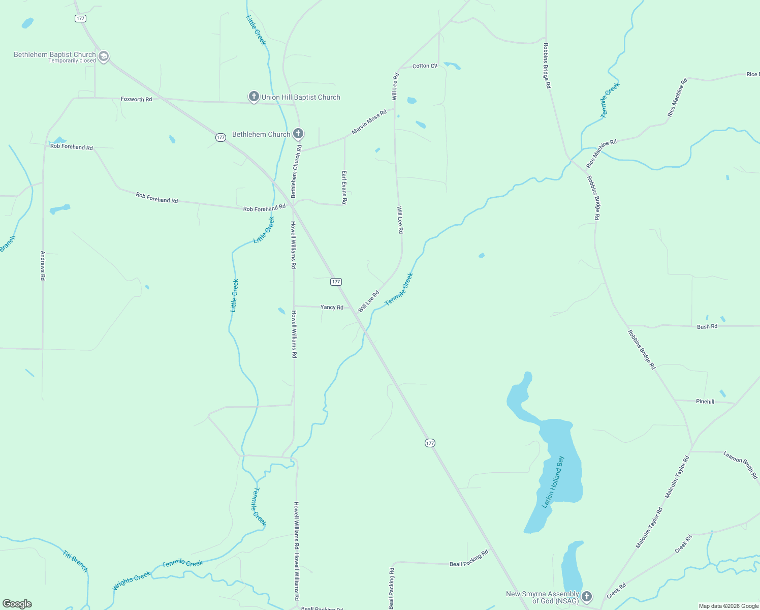 map of restaurants, bars, coffee shops, grocery stores, and more near 1695 Will Lee Road in Bonifay