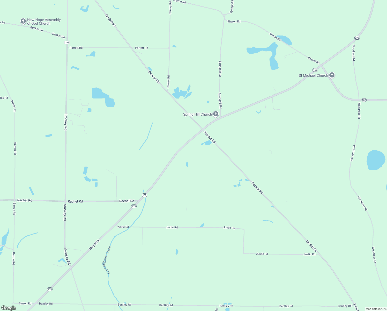 map of restaurants, bars, coffee shops, grocery stores, and more near 4520 Florida 273 in Graceville