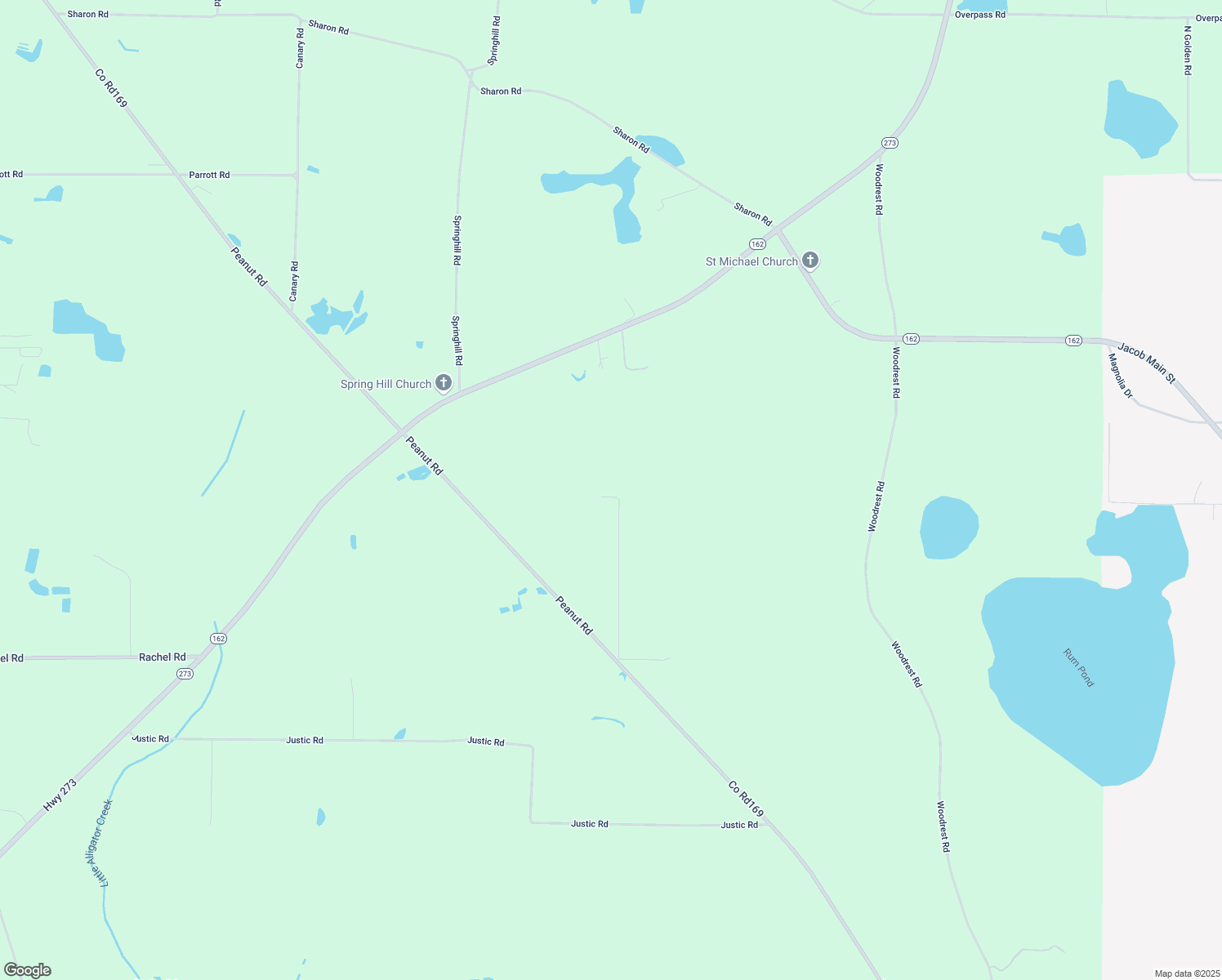 map of restaurants, bars, coffee shops, grocery stores, and more near 4504 Mimosa Lane in Cottondale