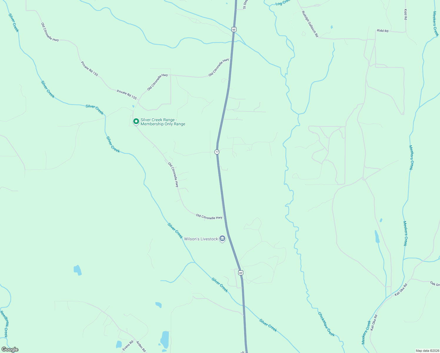 map of restaurants, bars, coffee shops, grocery stores, and more near 9775 U.S. 45 in Chunchula