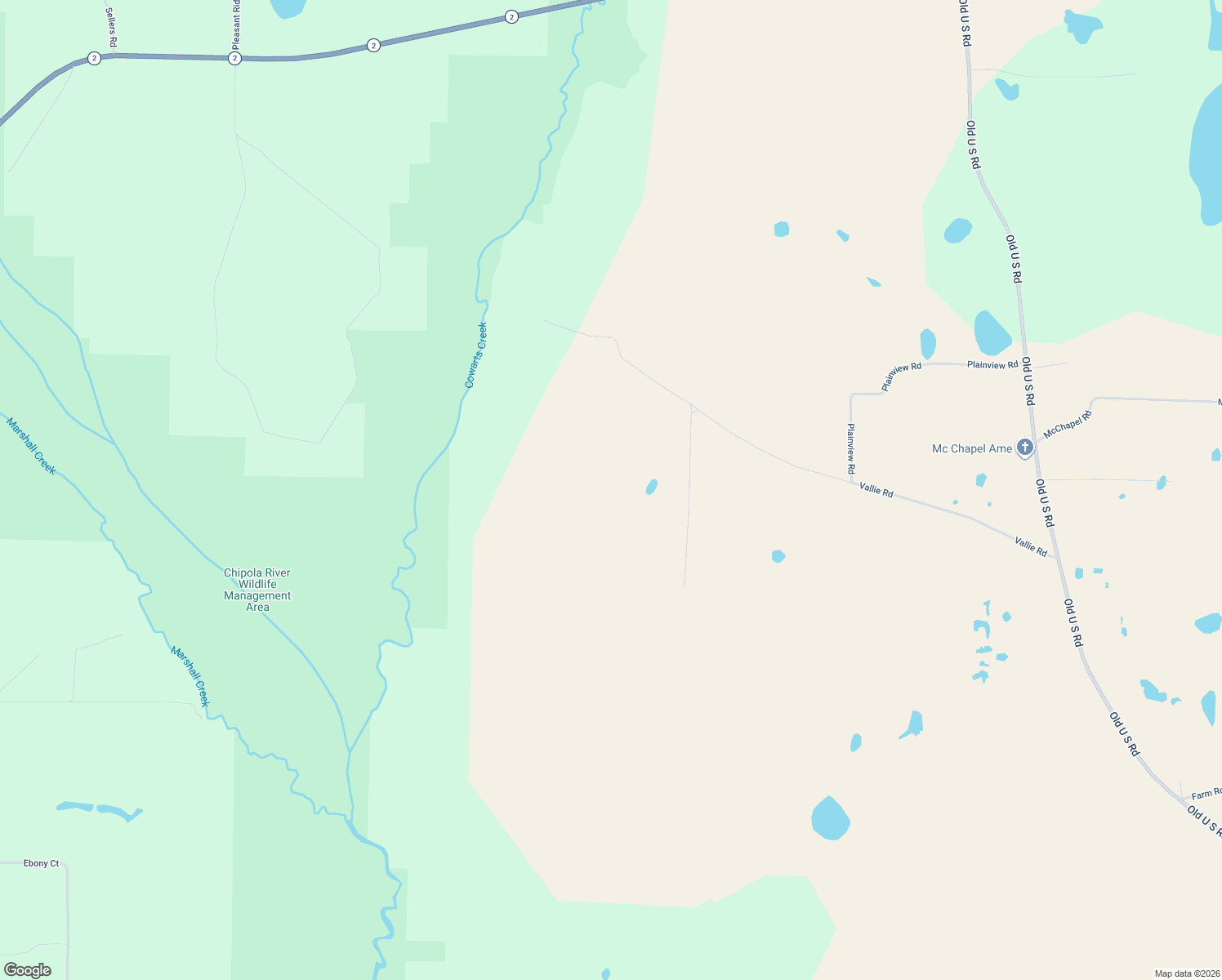 map of restaurants, bars, coffee shops, grocery stores, and more near 4920 Rozell Lane in Marianna