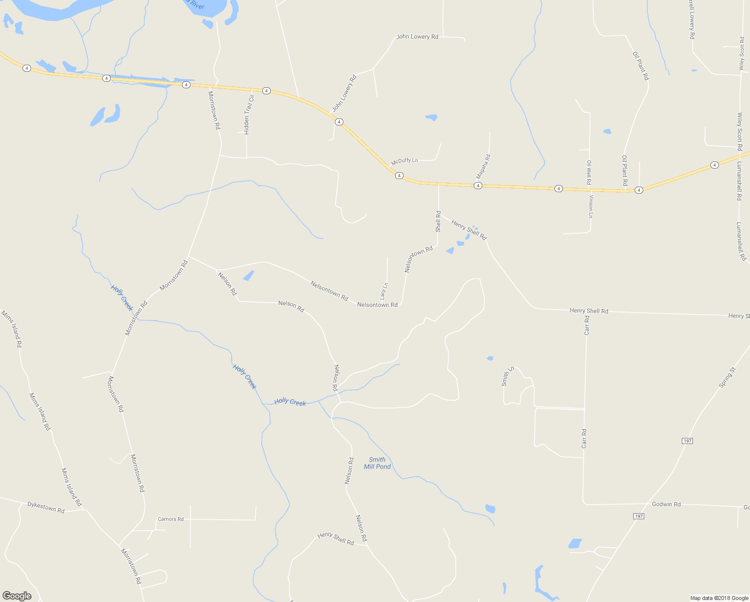 map of restaurants, bars, coffee shops, grocery stores, and more near 2762 Nelsontown Road in Jay