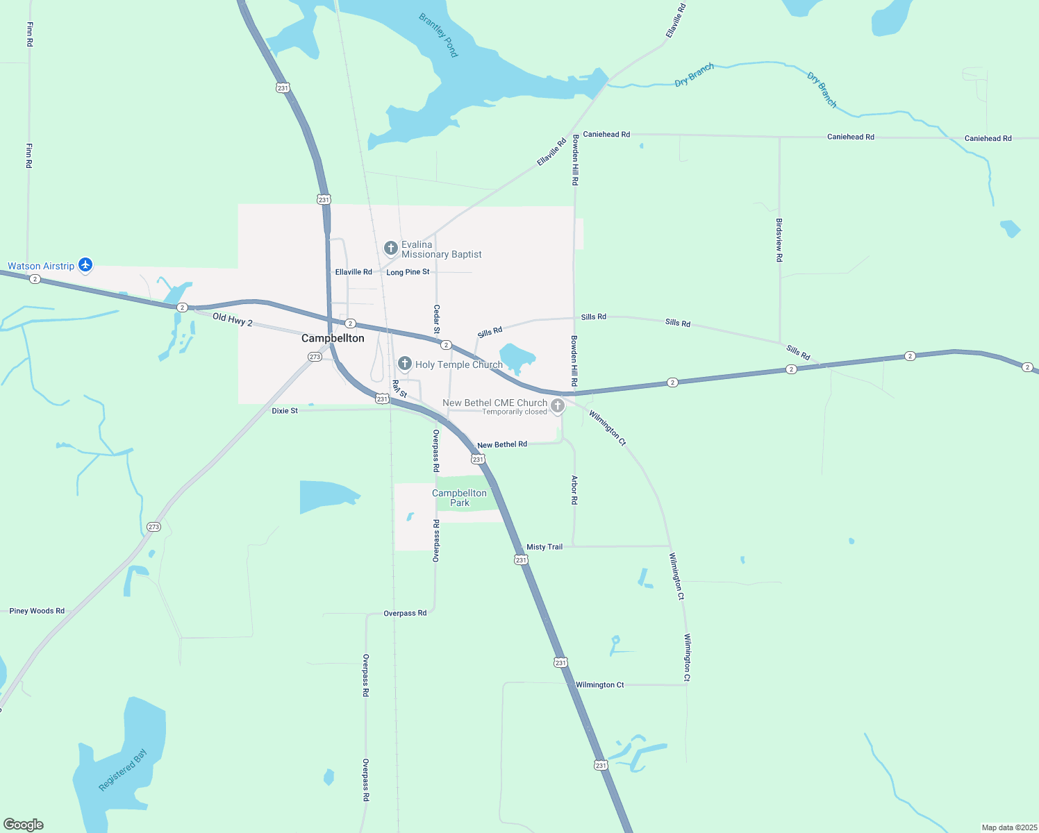 map of restaurants, bars, coffee shops, grocery stores, and more near 2457 Osceola Avenue in Campbellton