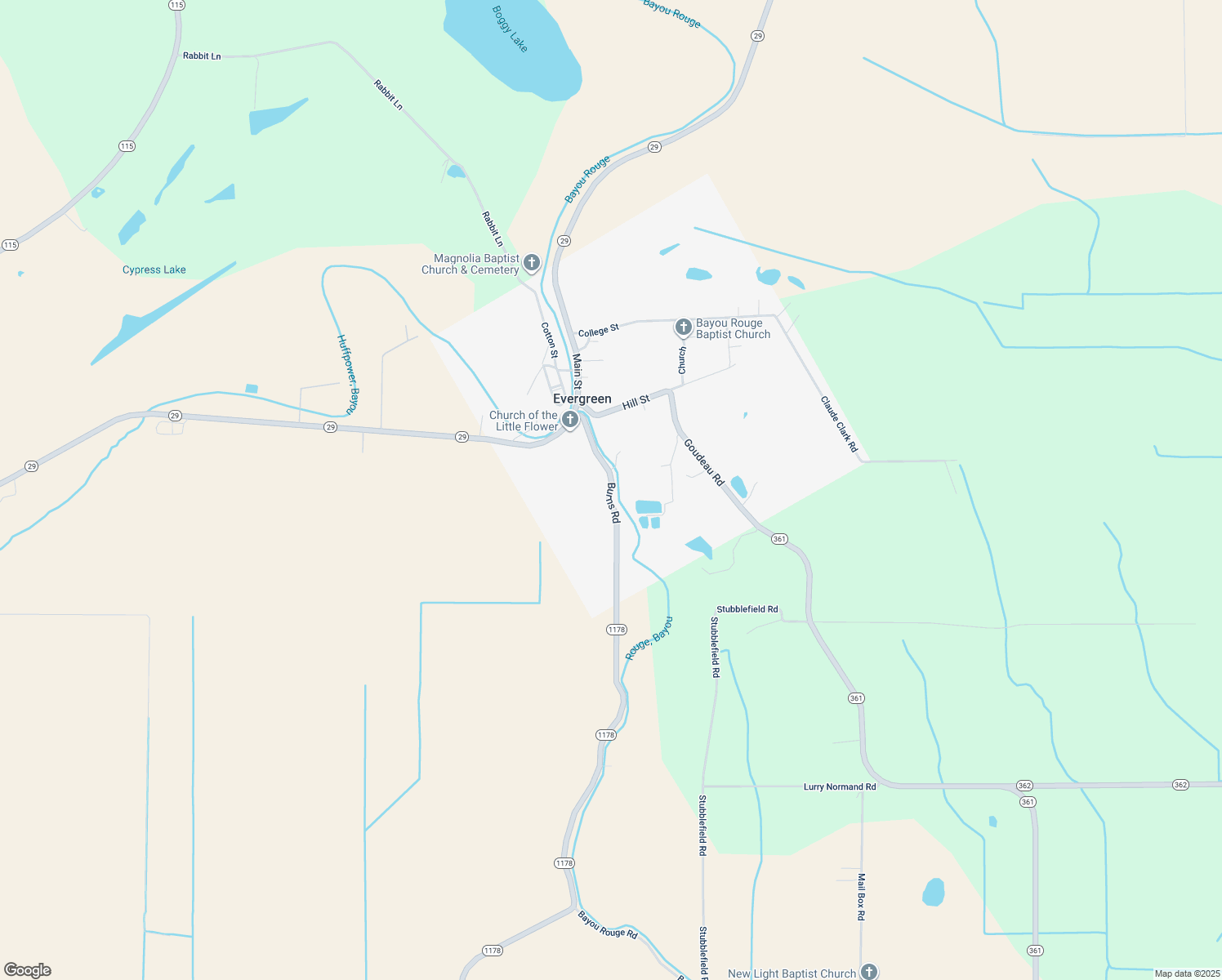 map of restaurants, bars, coffee shops, grocery stores, and more near 287 Burns Rd in Evergreen