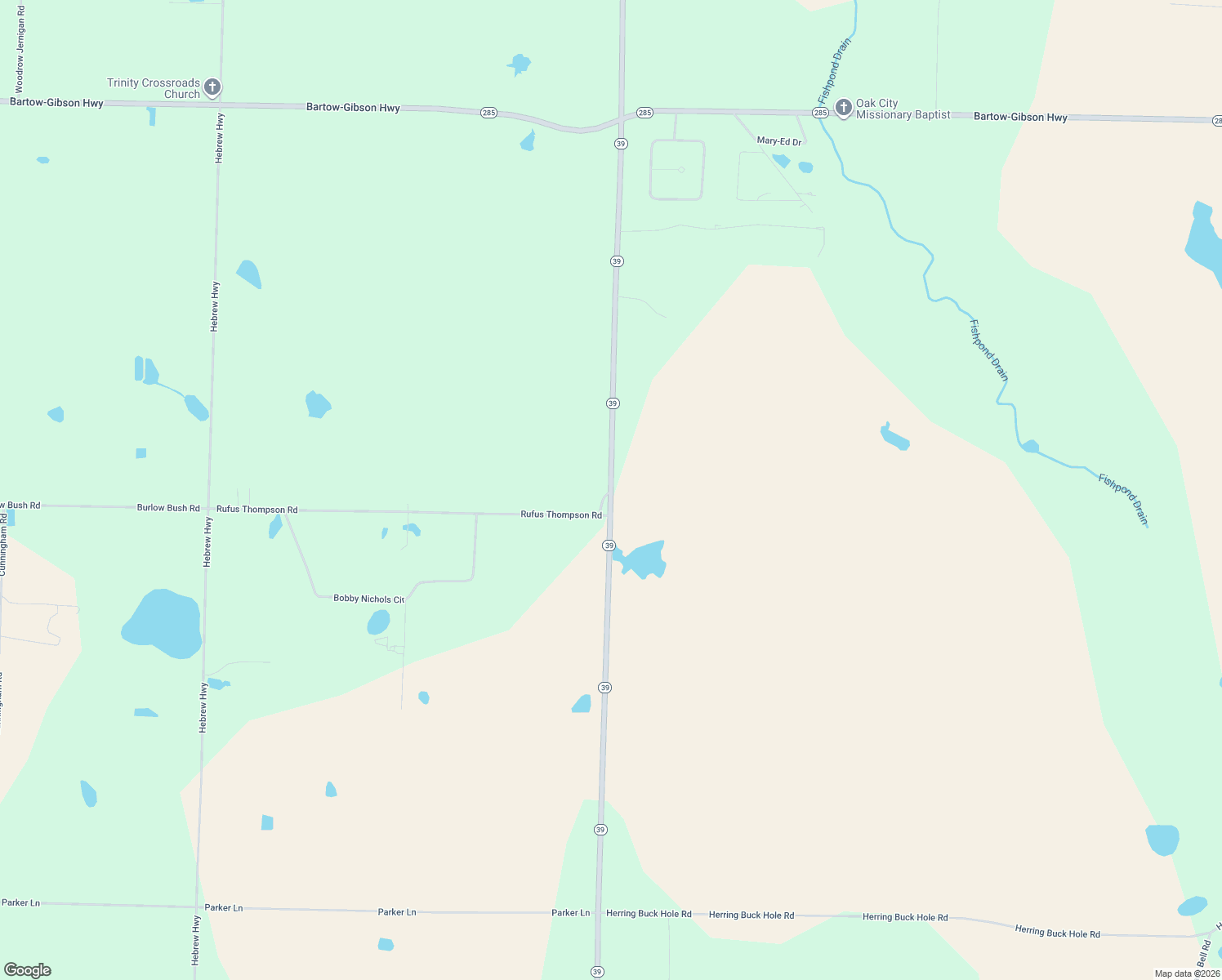 map of restaurants, bars, coffee shops, grocery stores, and more near 6247 Highway 39 in Donalsonville