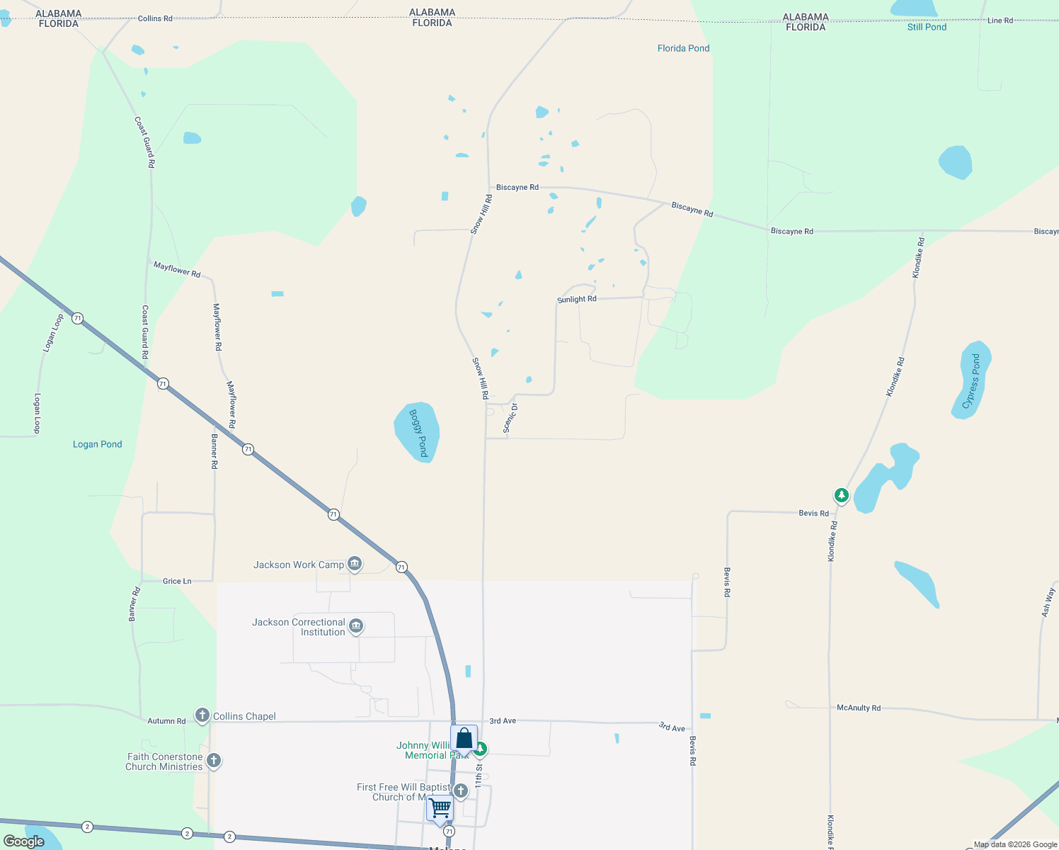 map of restaurants, bars, coffee shops, grocery stores, and more near 5110 Scenic Drive in Malone