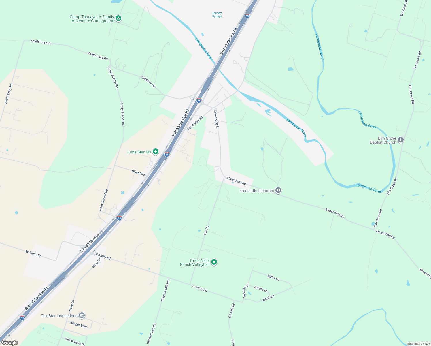 map of restaurants, bars, coffee shops, grocery stores, and more near 493 Elmer King Road in Belton