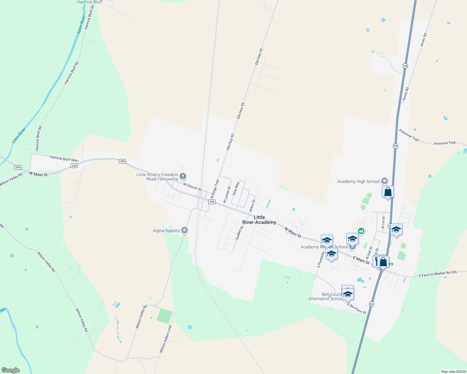 map of restaurants, bars, coffee shops, grocery stores, and more near 208 Vela Way in Little River-Academy
