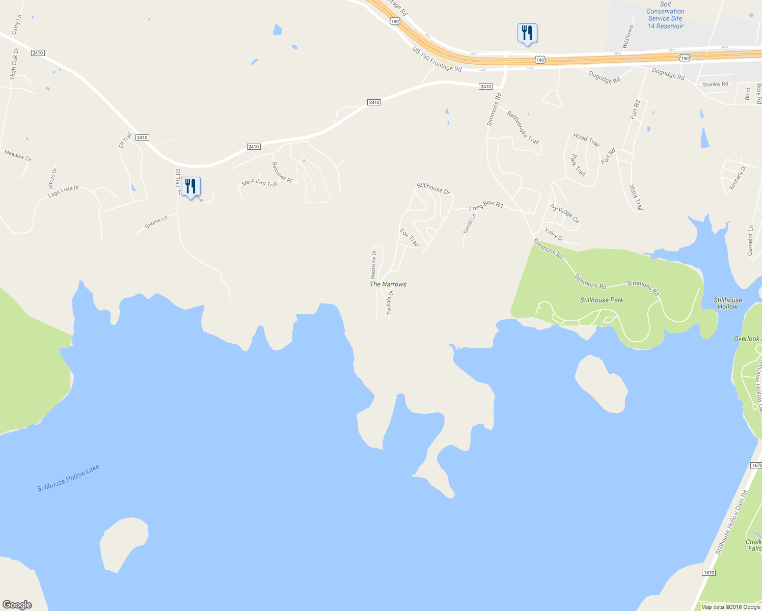 map of restaurants, bars, coffee shops, grocery stores, and more near 3566 Stillhouse Drive in Belton