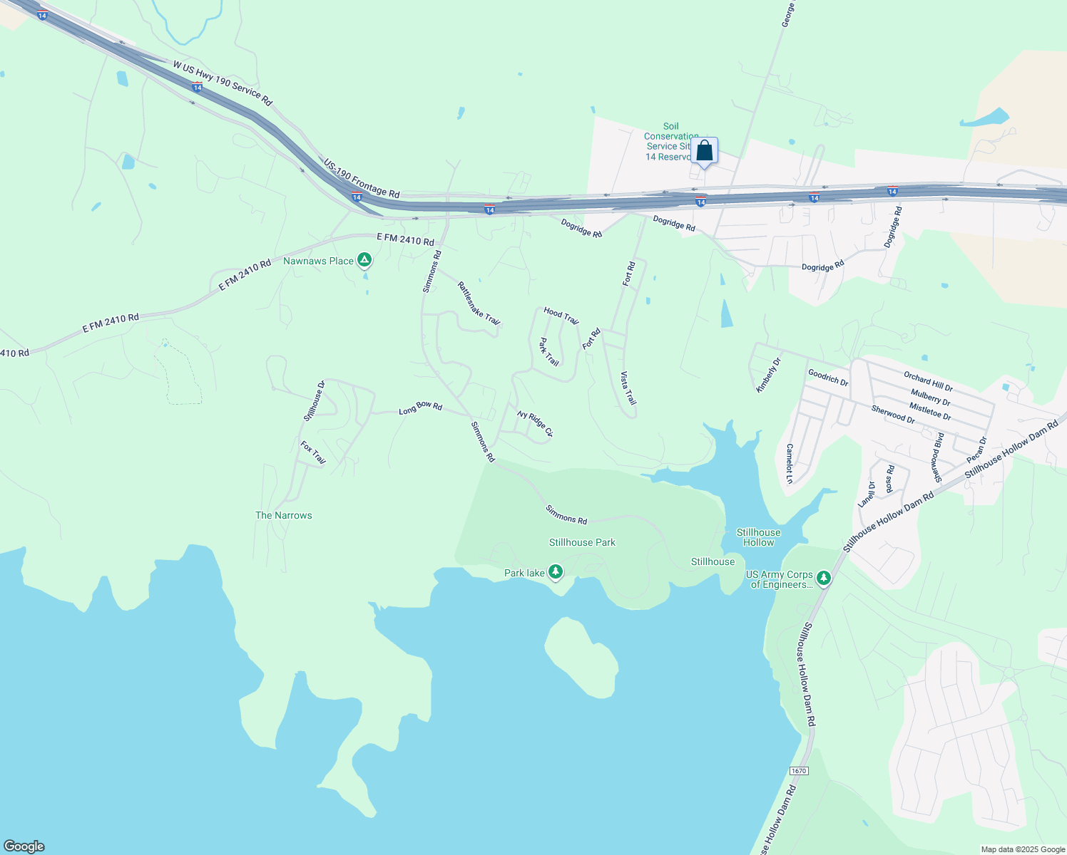 map of restaurants, bars, coffee shops, grocery stores, and more near 3531 Pin Oak Drive in Belton