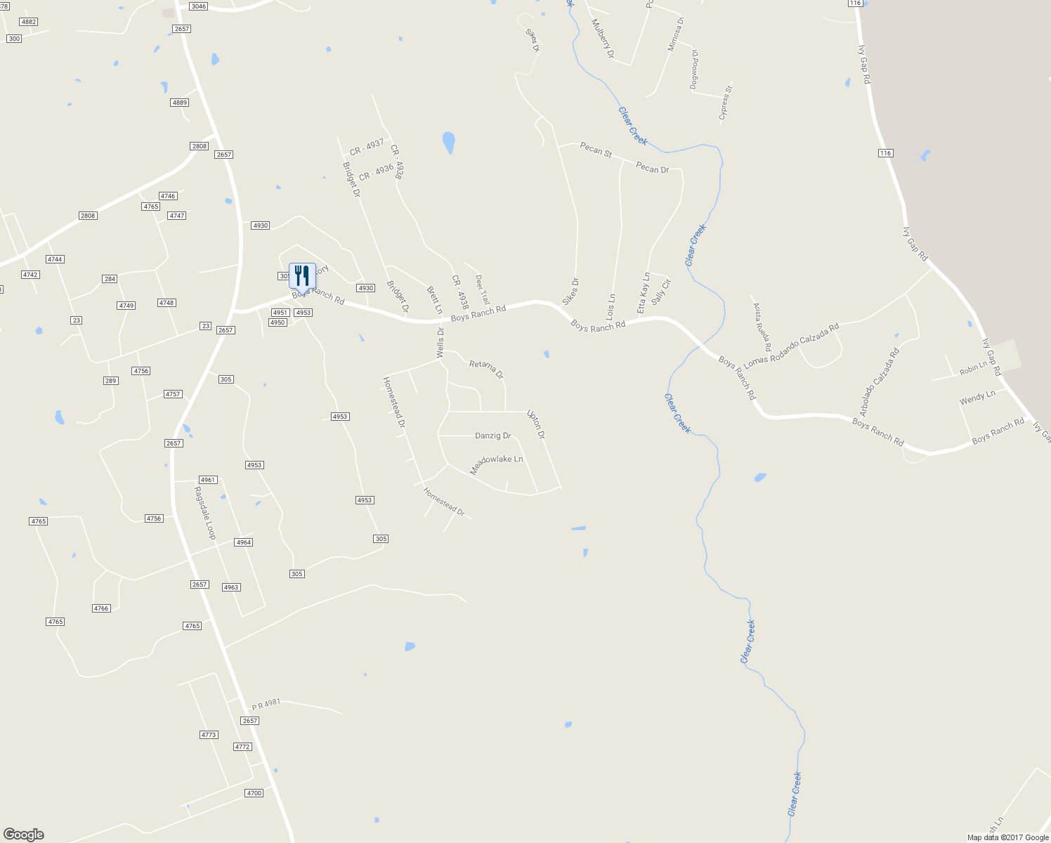 map of restaurants, bars, coffee shops, grocery stores, and more near 3417 Upton Drive in Kempner