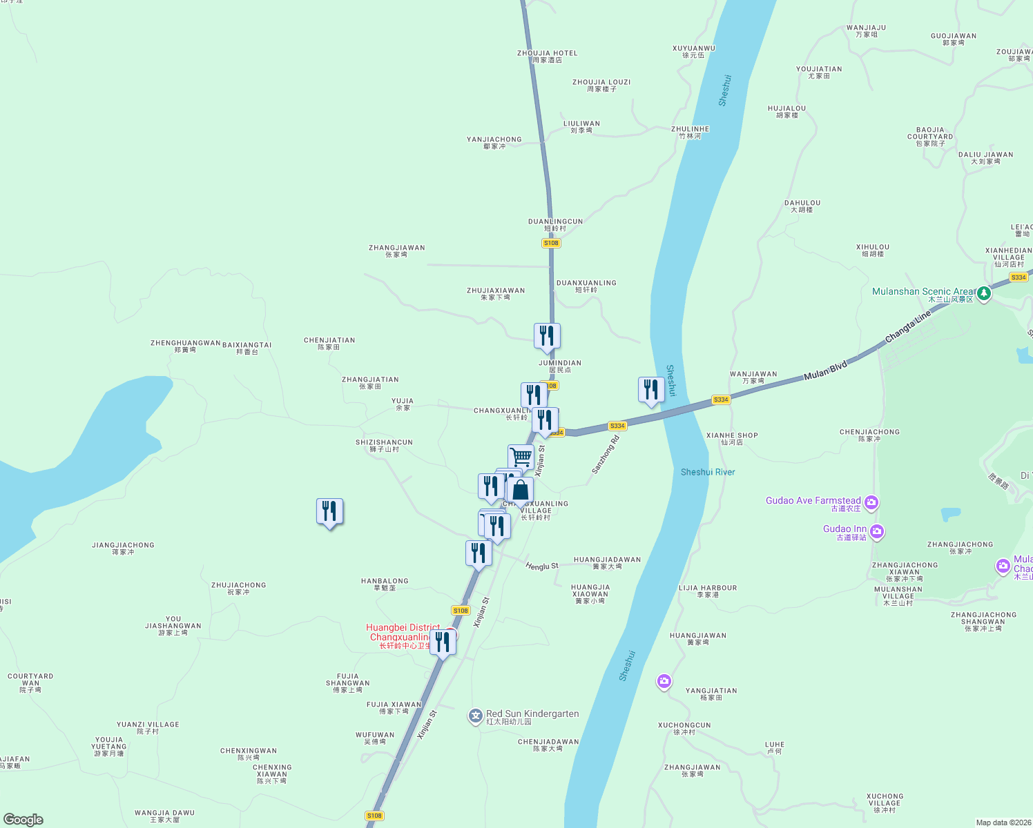 map of restaurants, bars, coffee shops, grocery stores, and more near in Wuhan