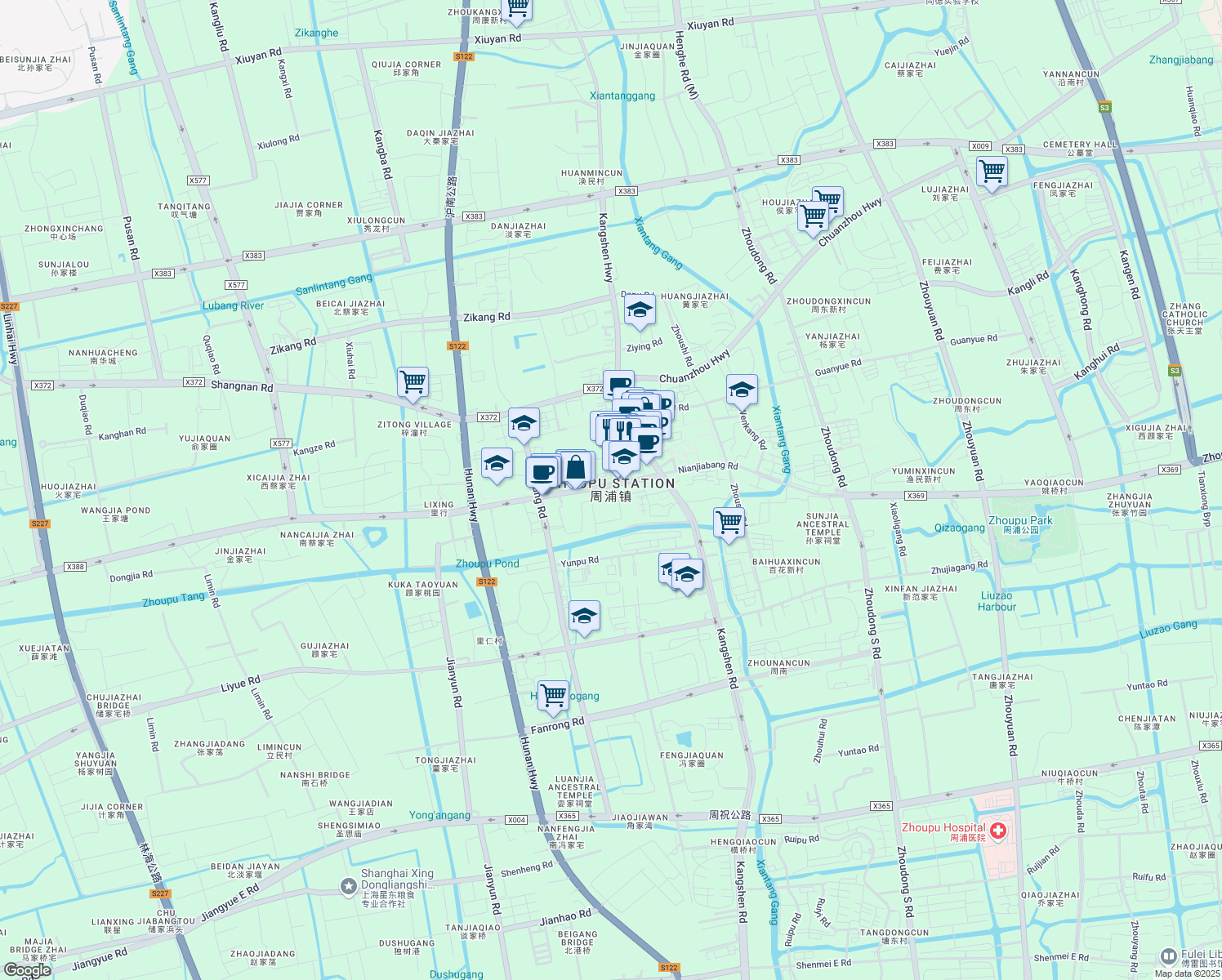 map of restaurants, bars, coffee shops, grocery stores, and more near in 