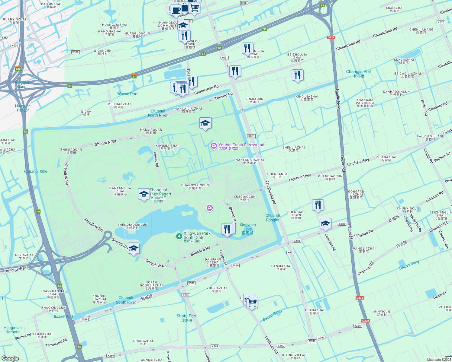 map of restaurants, bars, coffee shops, grocery stores, and more near in 
