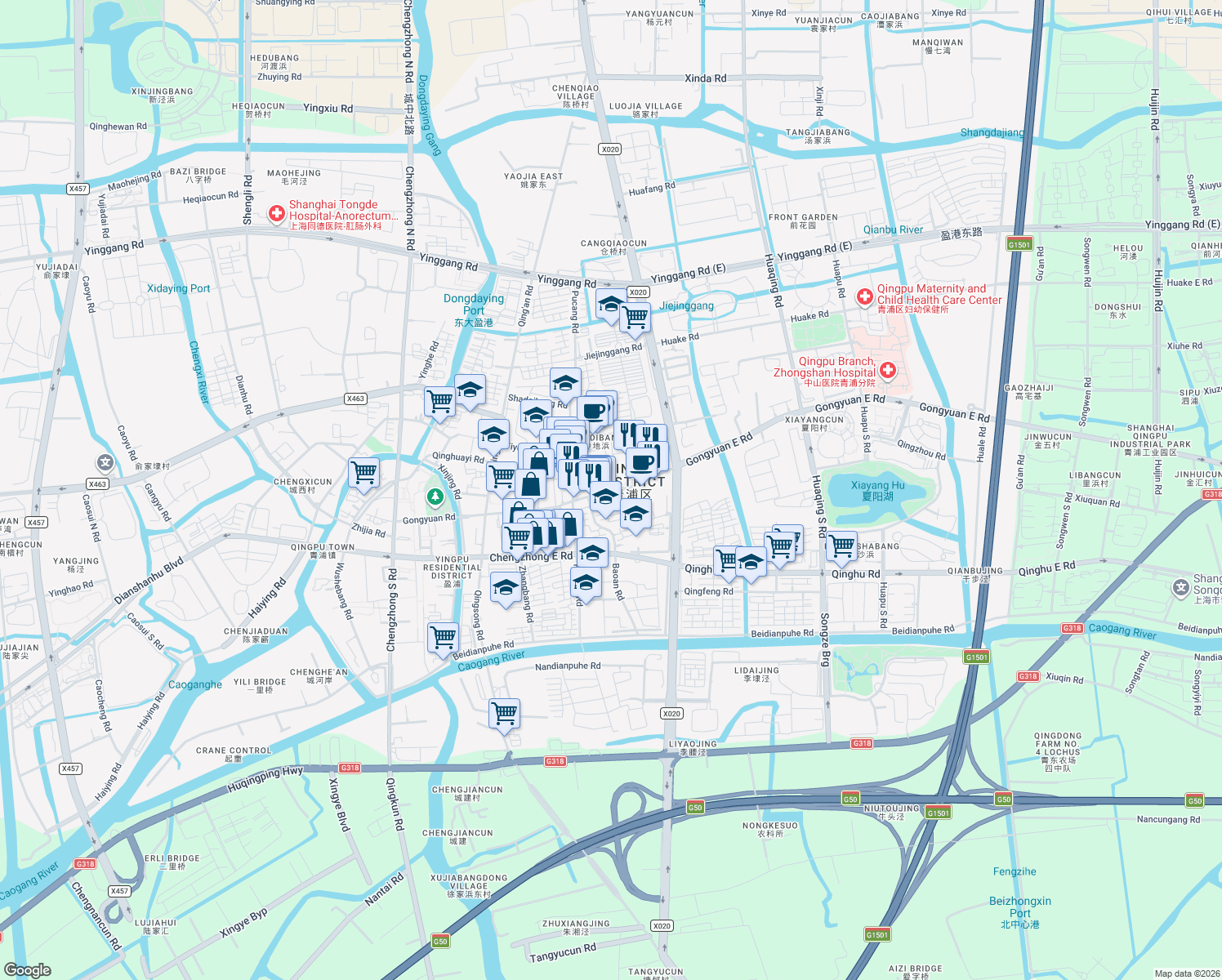 map of restaurants, bars, coffee shops, grocery stores, and more near in 