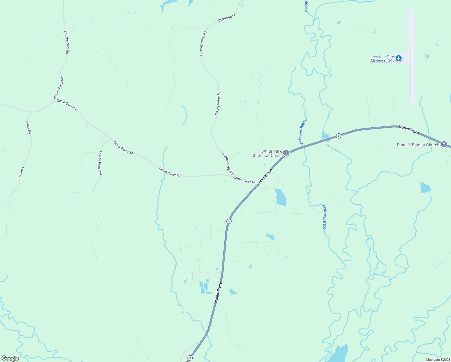 map of restaurants, bars, coffee shops, grocery stores, and more near Westmoreland Drive in Leesville