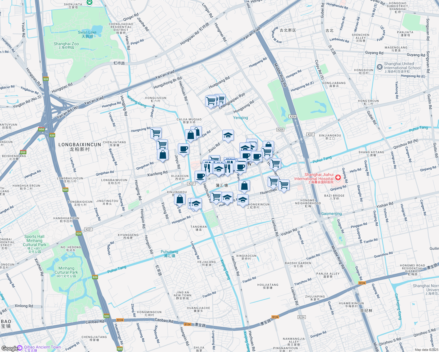 map of restaurants, bars, coffee shops, grocery stores, and more near in 