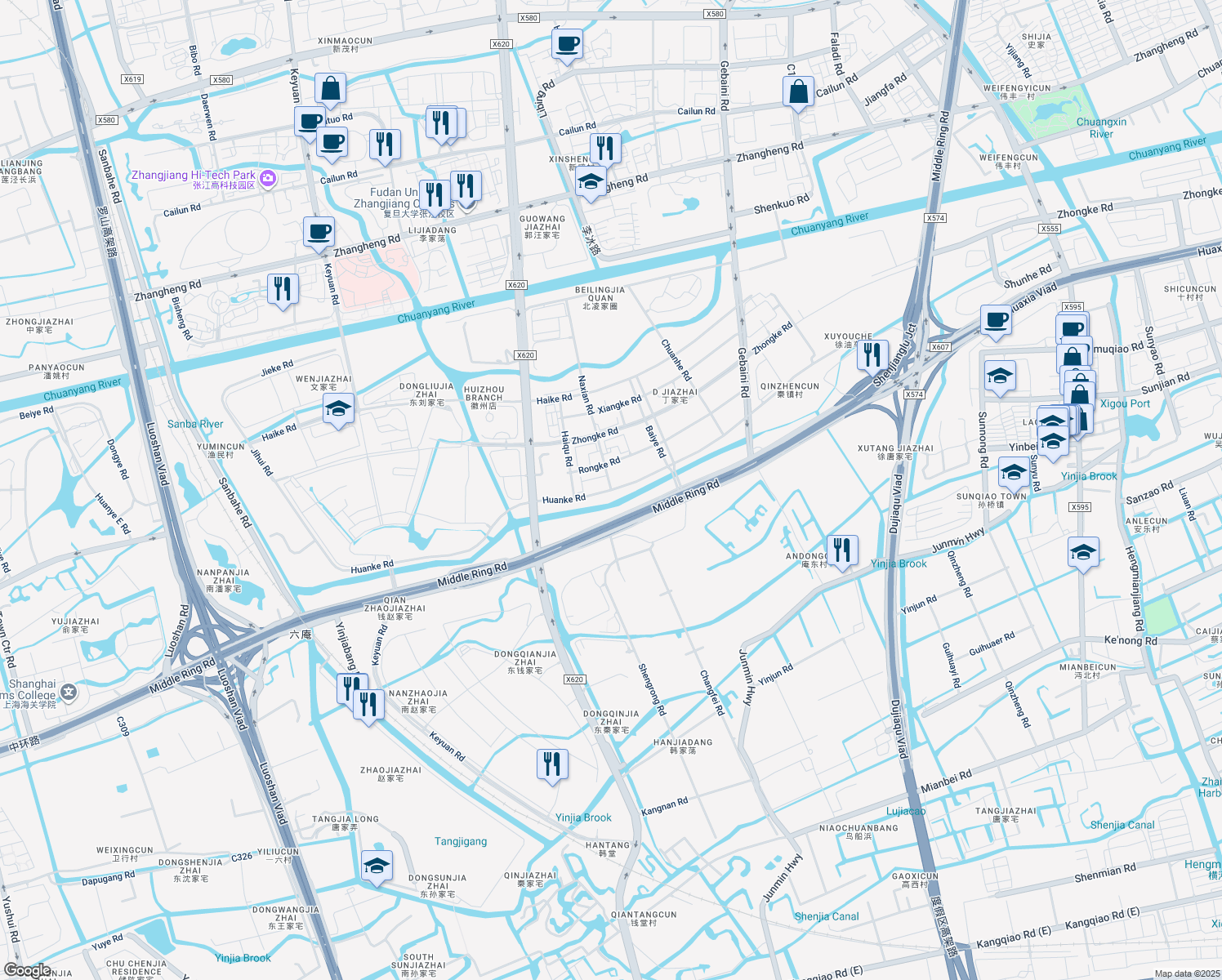 map of restaurants, bars, coffee shops, grocery stores, and more near in 