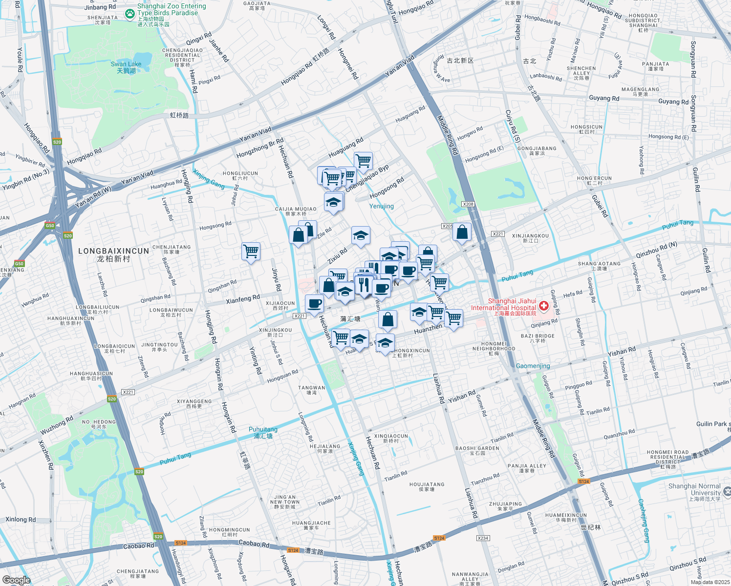 map of restaurants, bars, coffee shops, grocery stores, and more near in 