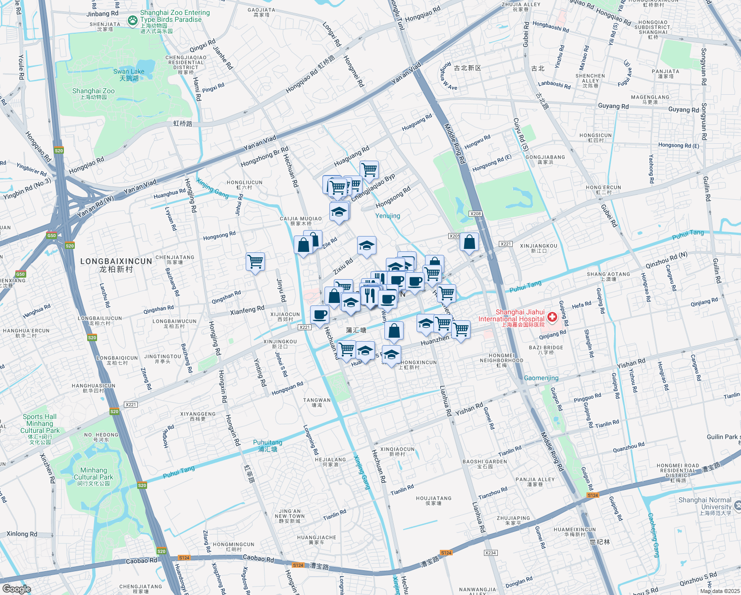 map of restaurants, bars, coffee shops, grocery stores, and more near in 