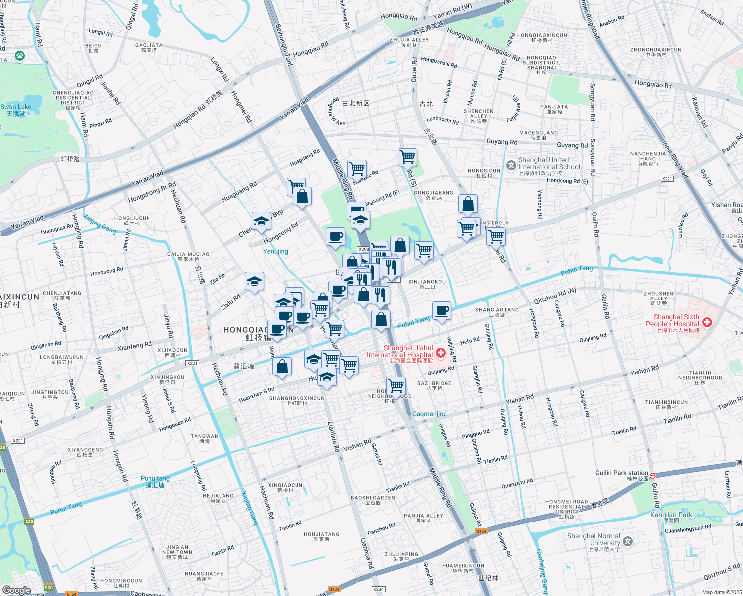 map of restaurants, bars, coffee shops, grocery stores, and more near in 
