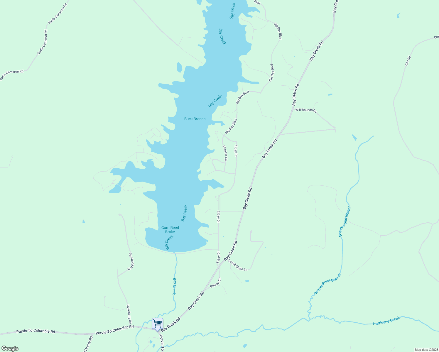 map of restaurants, bars, coffee shops, grocery stores, and more near 31 Lake Ridge in Lumberton