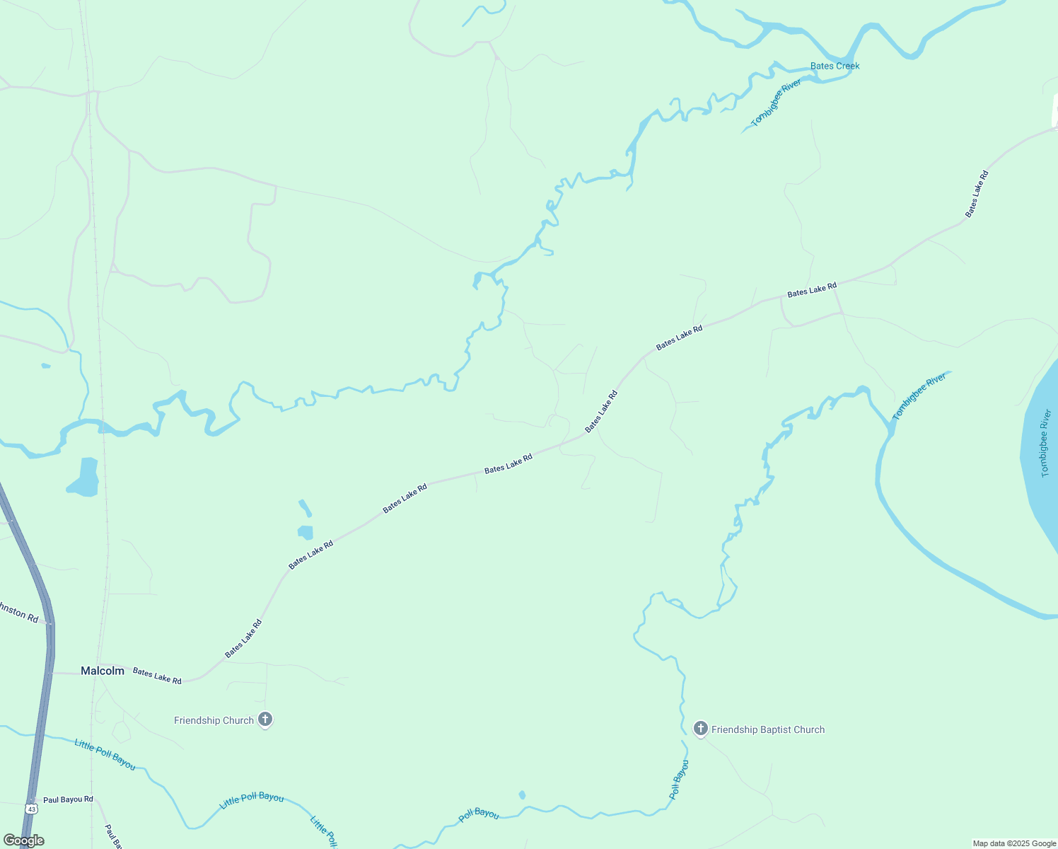 map of restaurants, bars, coffee shops, grocery stores, and more near Jacks Way Lane in Malcolm