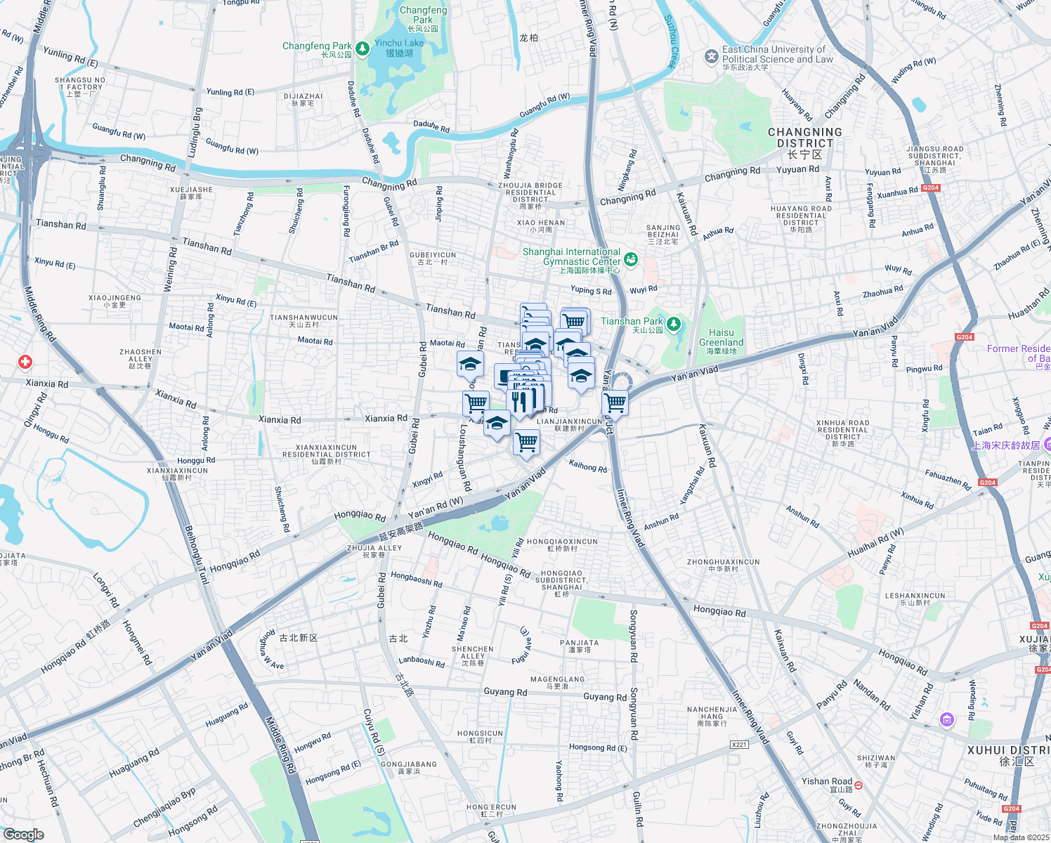 map of restaurants, bars, coffee shops, grocery stores, and more near in 