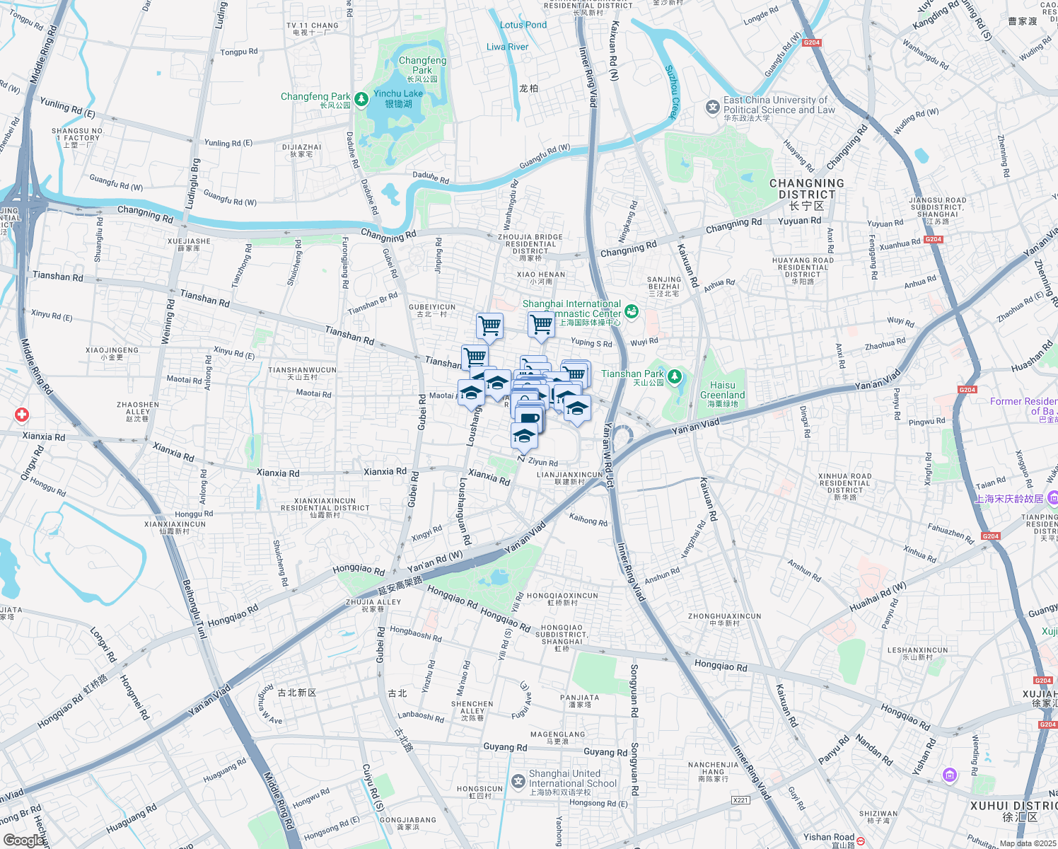 map of restaurants, bars, coffee shops, grocery stores, and more near in 