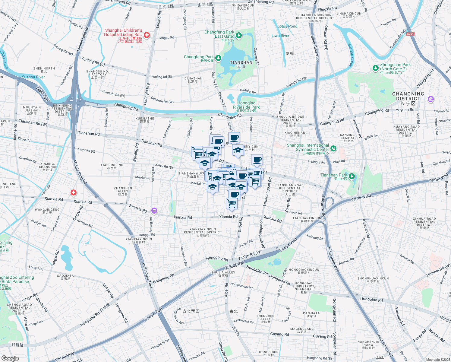 map of restaurants, bars, coffee shops, grocery stores, and more near in 