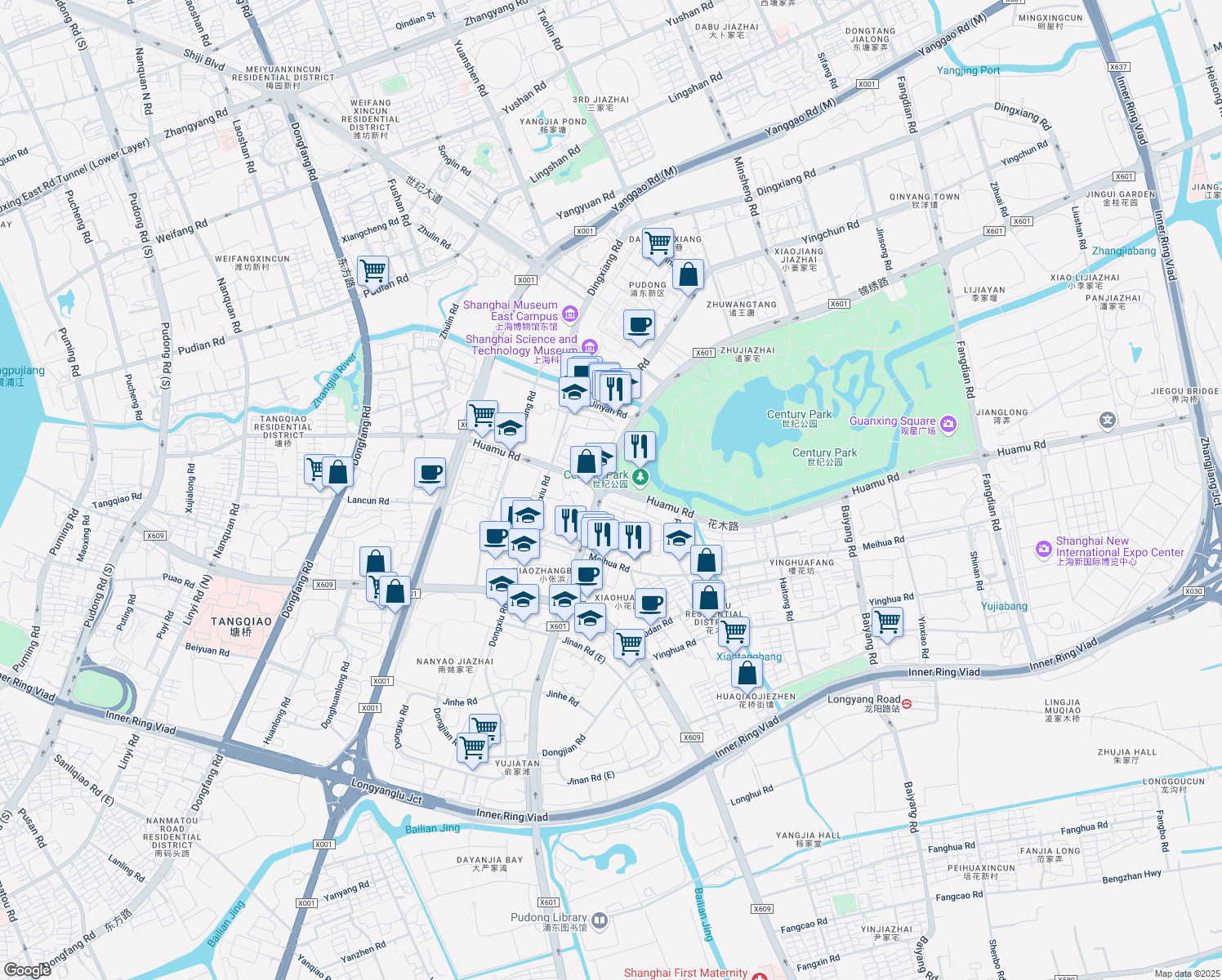 map of restaurants, bars, coffee shops, grocery stores, and more near in 