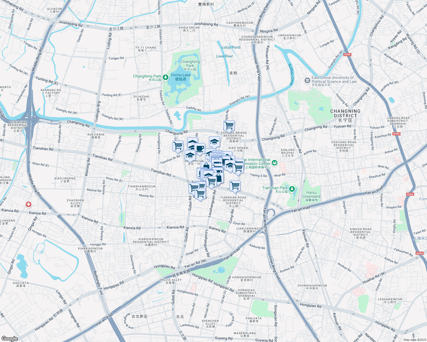 map of restaurants, bars, coffee shops, grocery stores, and more near in 
