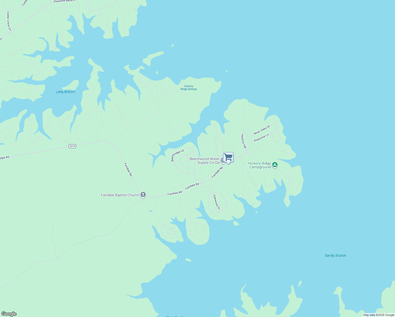 map of restaurants, bars, coffee shops, grocery stores, and more near 287 Lakeshore Drive in Hemphill