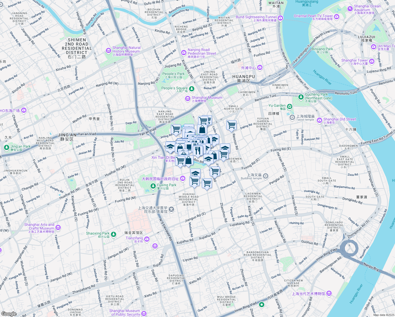 map of restaurants, bars, coffee shops, grocery stores, and more near in 